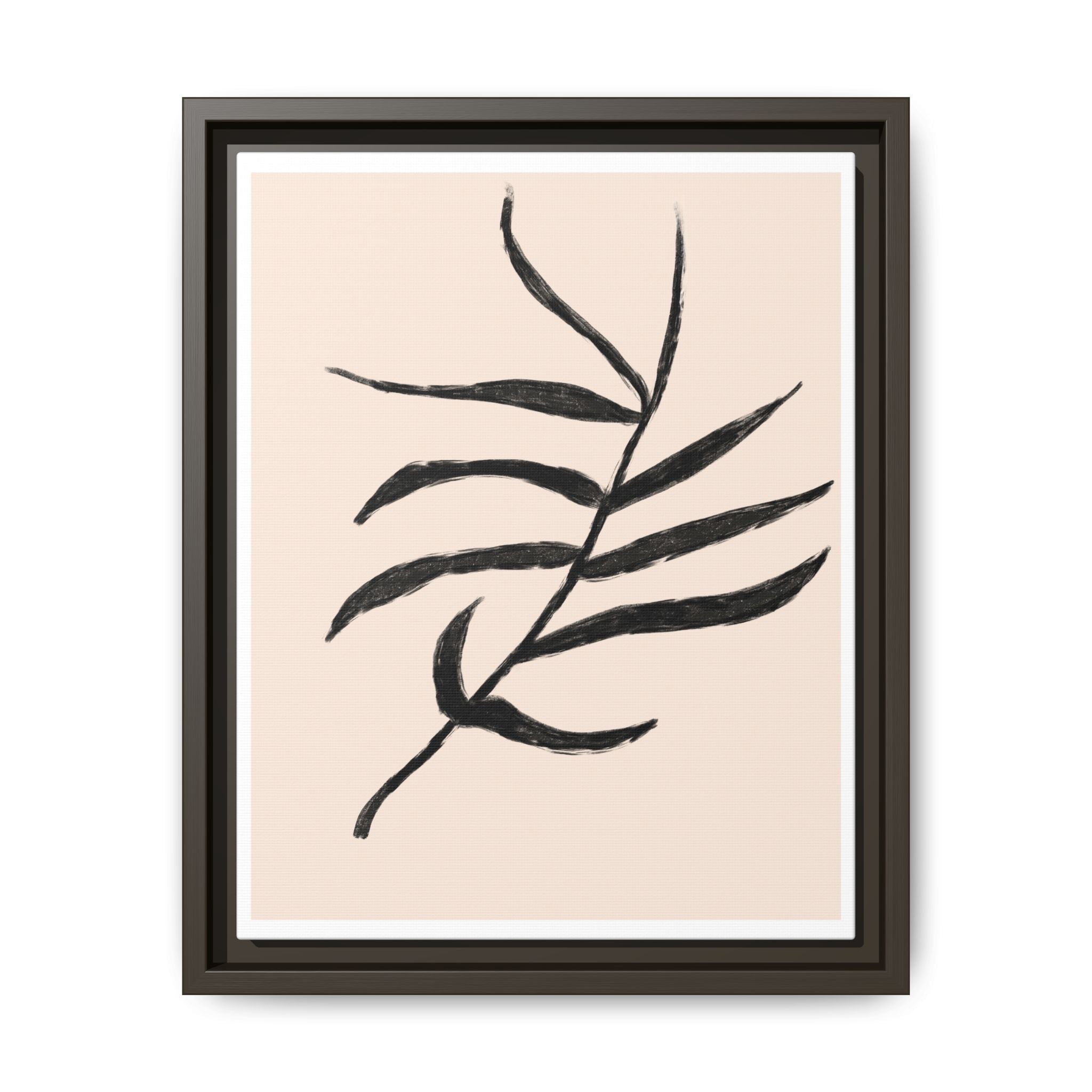 Ebony Frond Drift - Framed