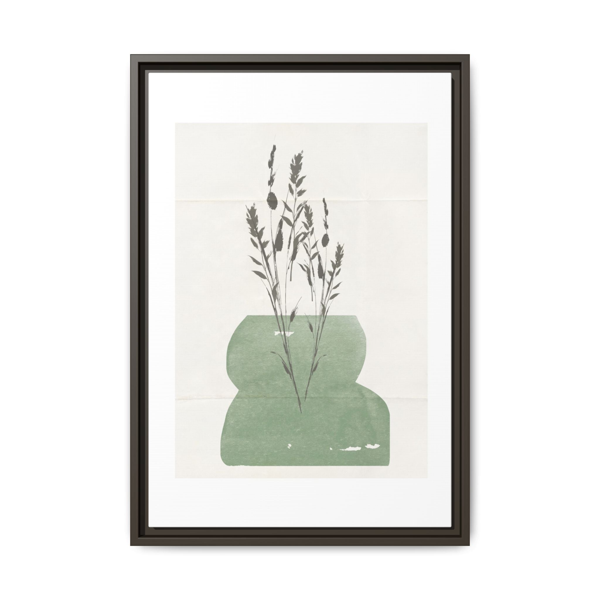 Sage Meadow Silhouette - Framed
