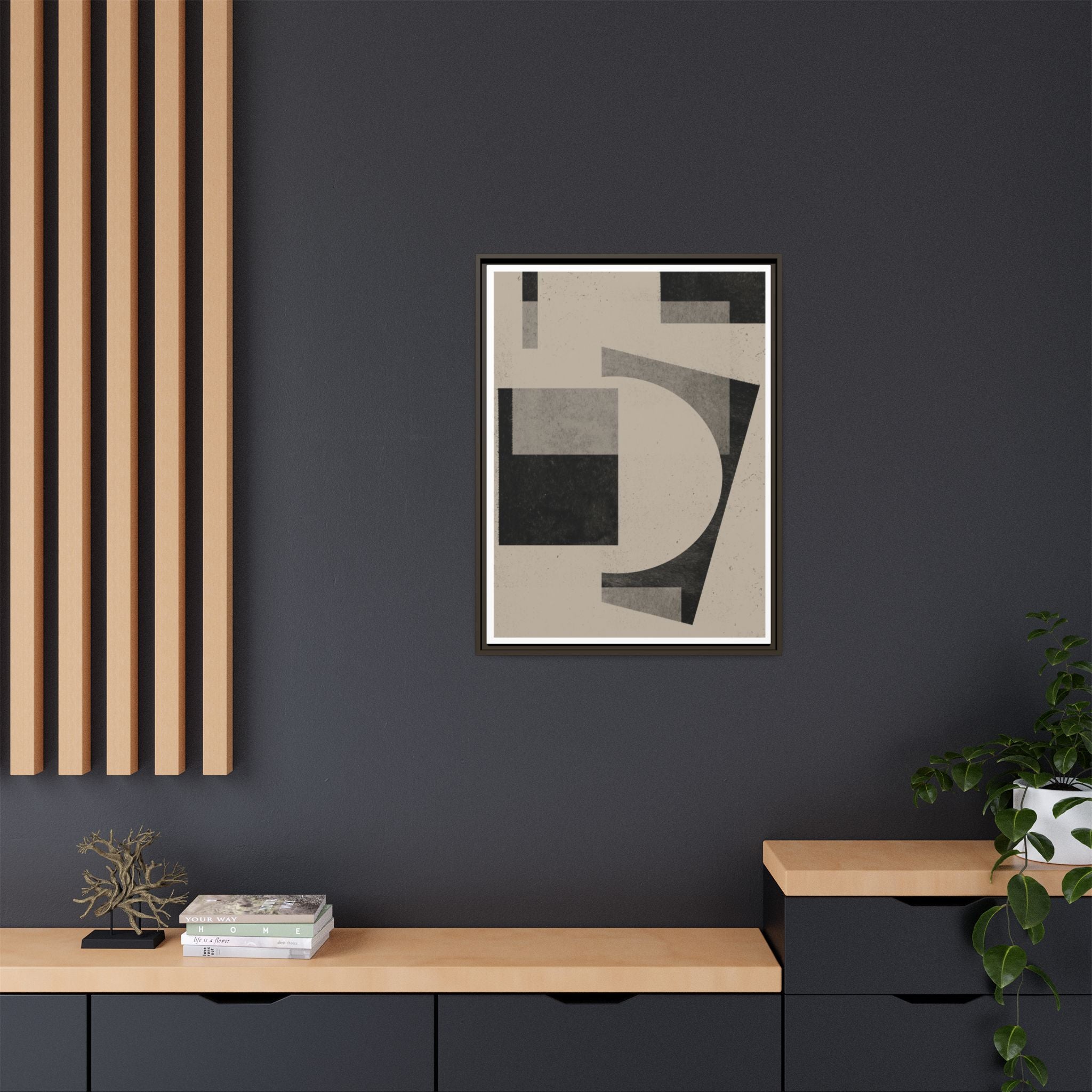 Obsidian Balance Study - Framed