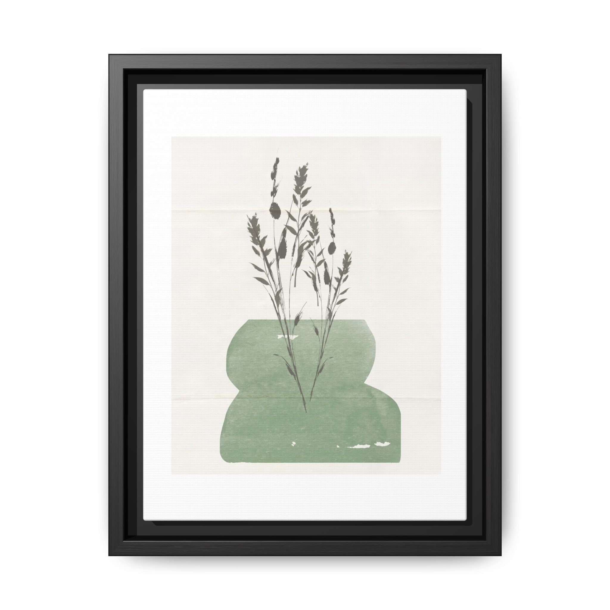 Sage Meadow Silhouette - Framed
