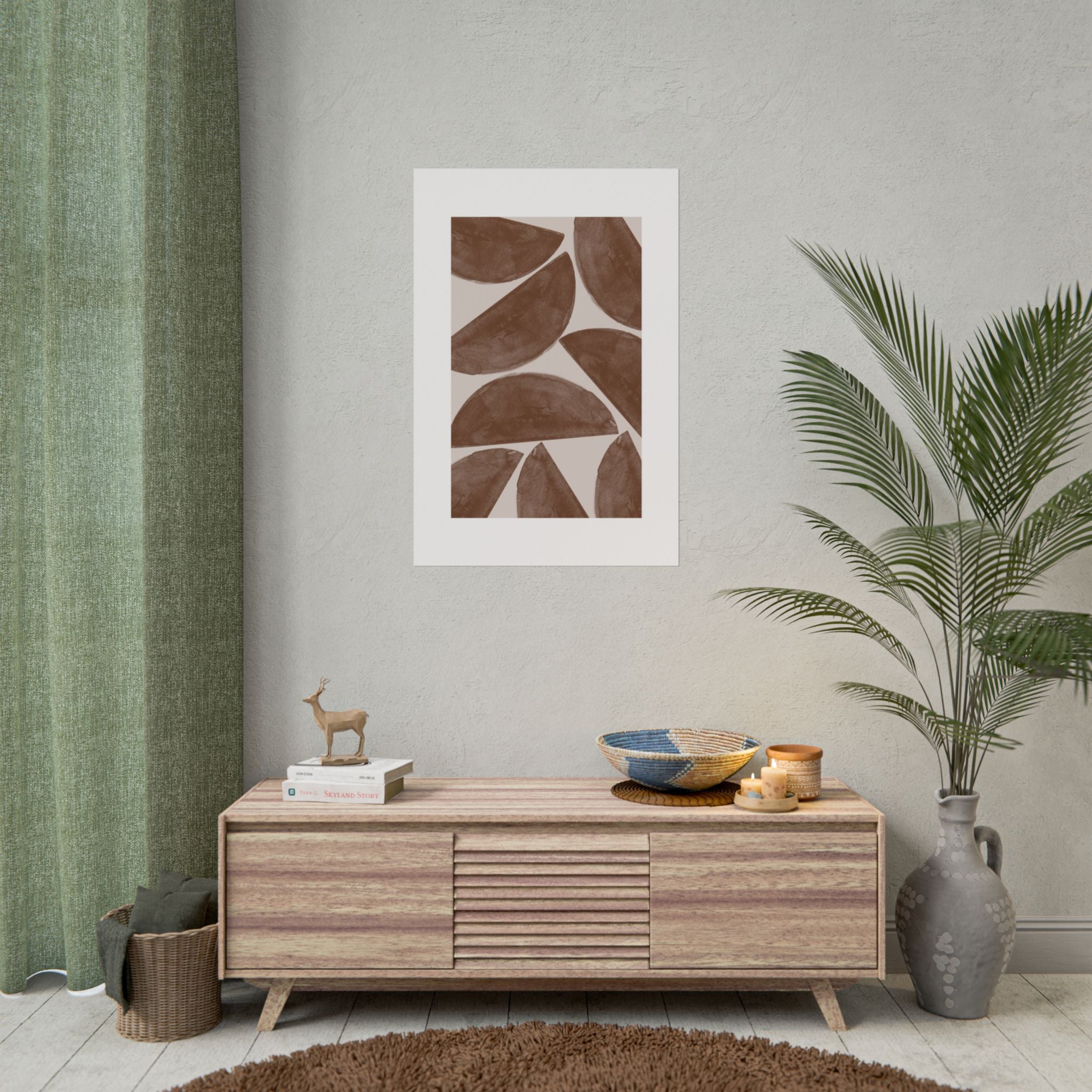 Terracotta Crescent Rhythm - Poster