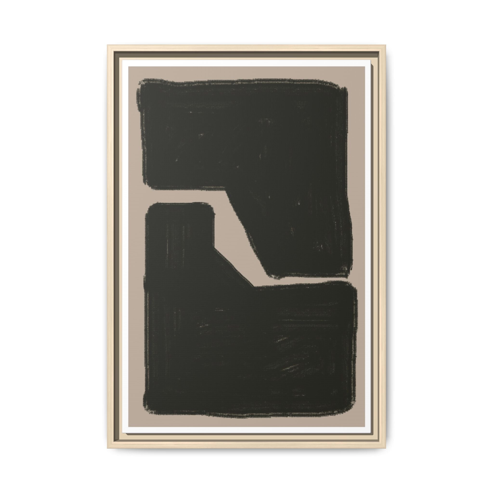 Midnight Geometry Passage - Framed