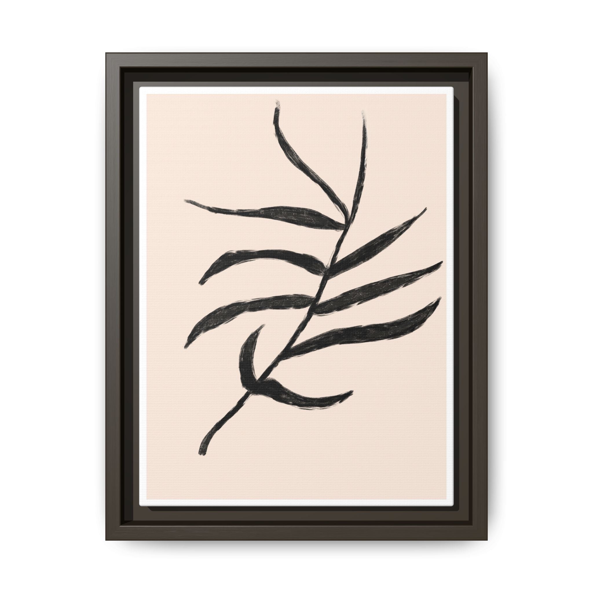 Ebony Frond Drift - Framed