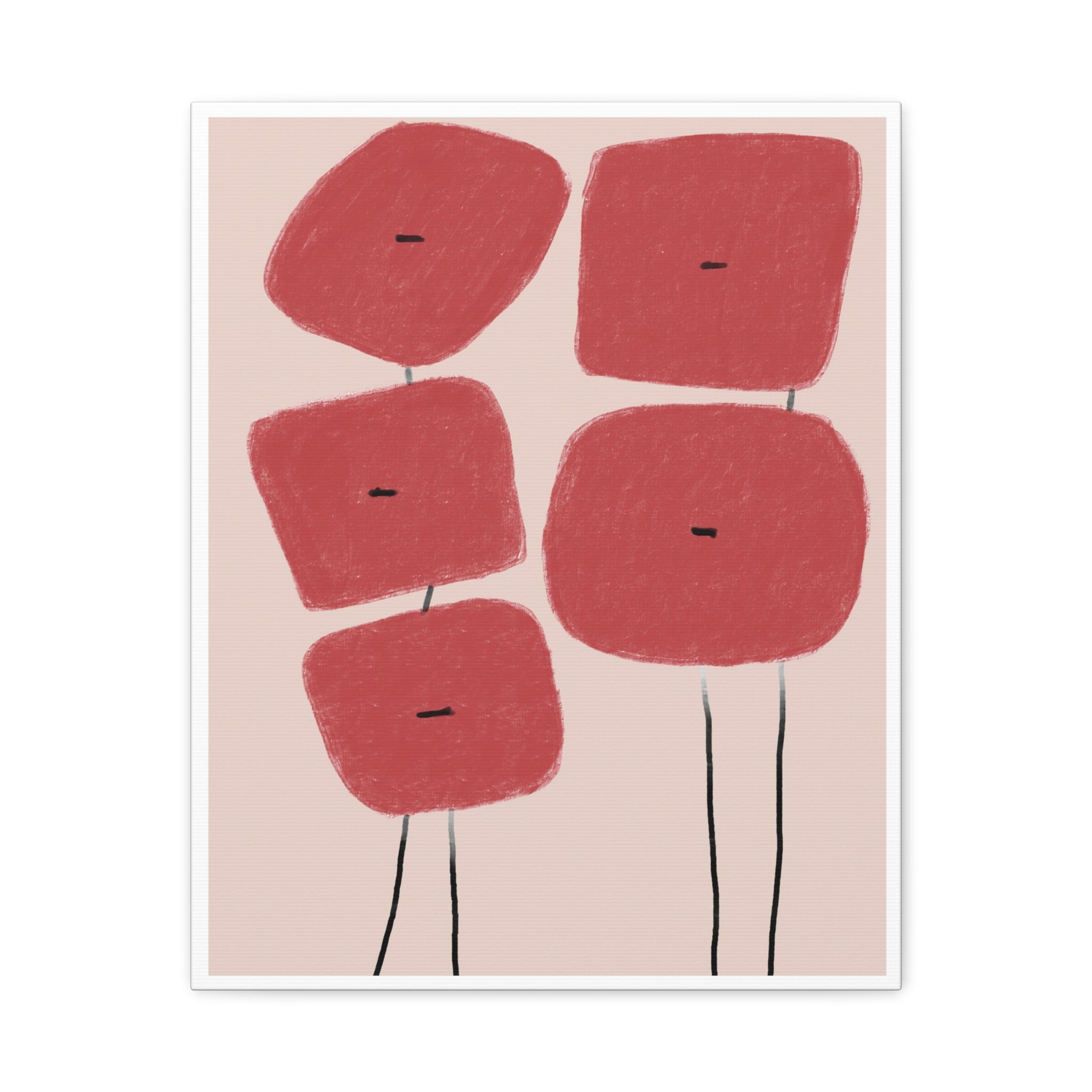 Crimson Quiet Balance - Canvas