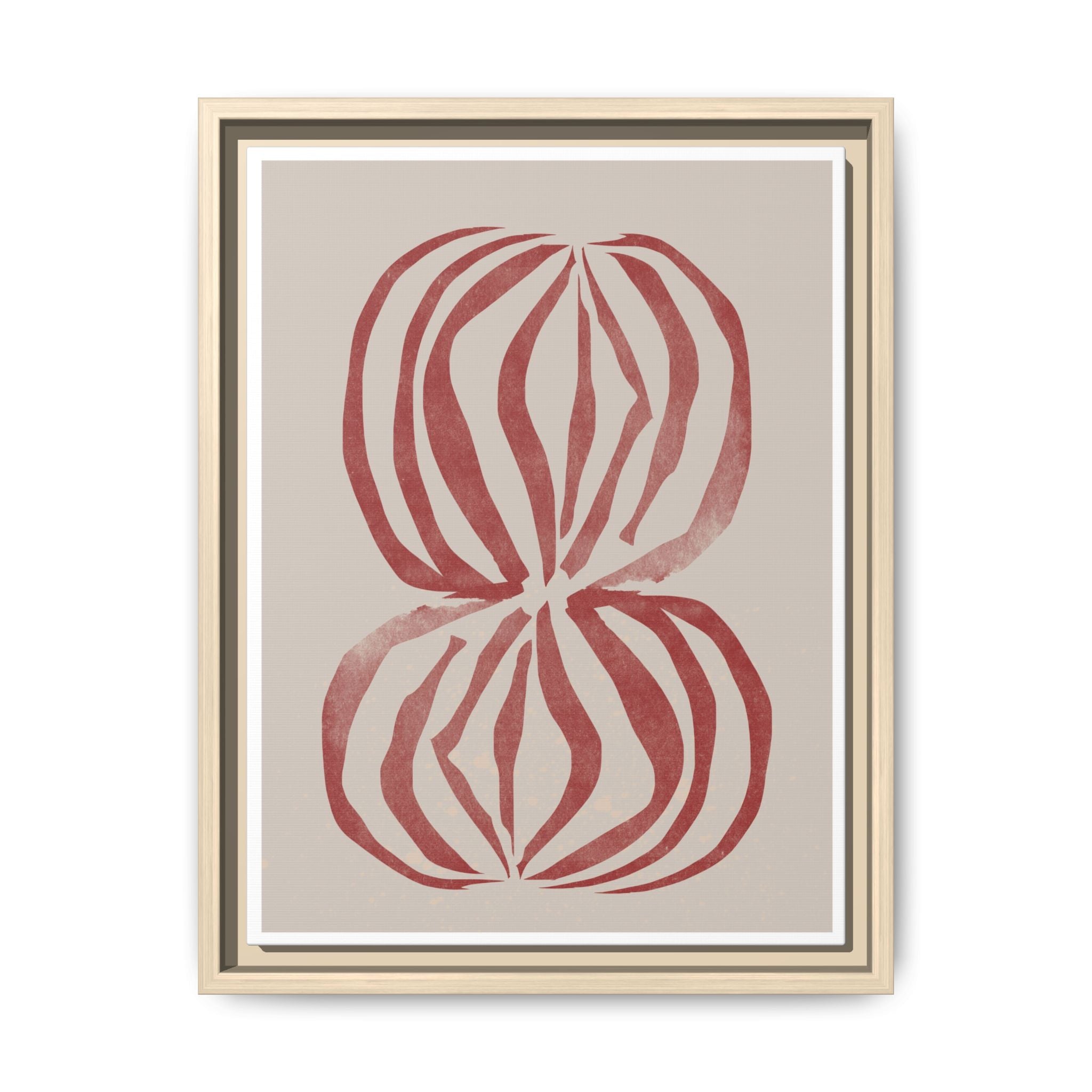 Crimson Petal Echoes - Framed