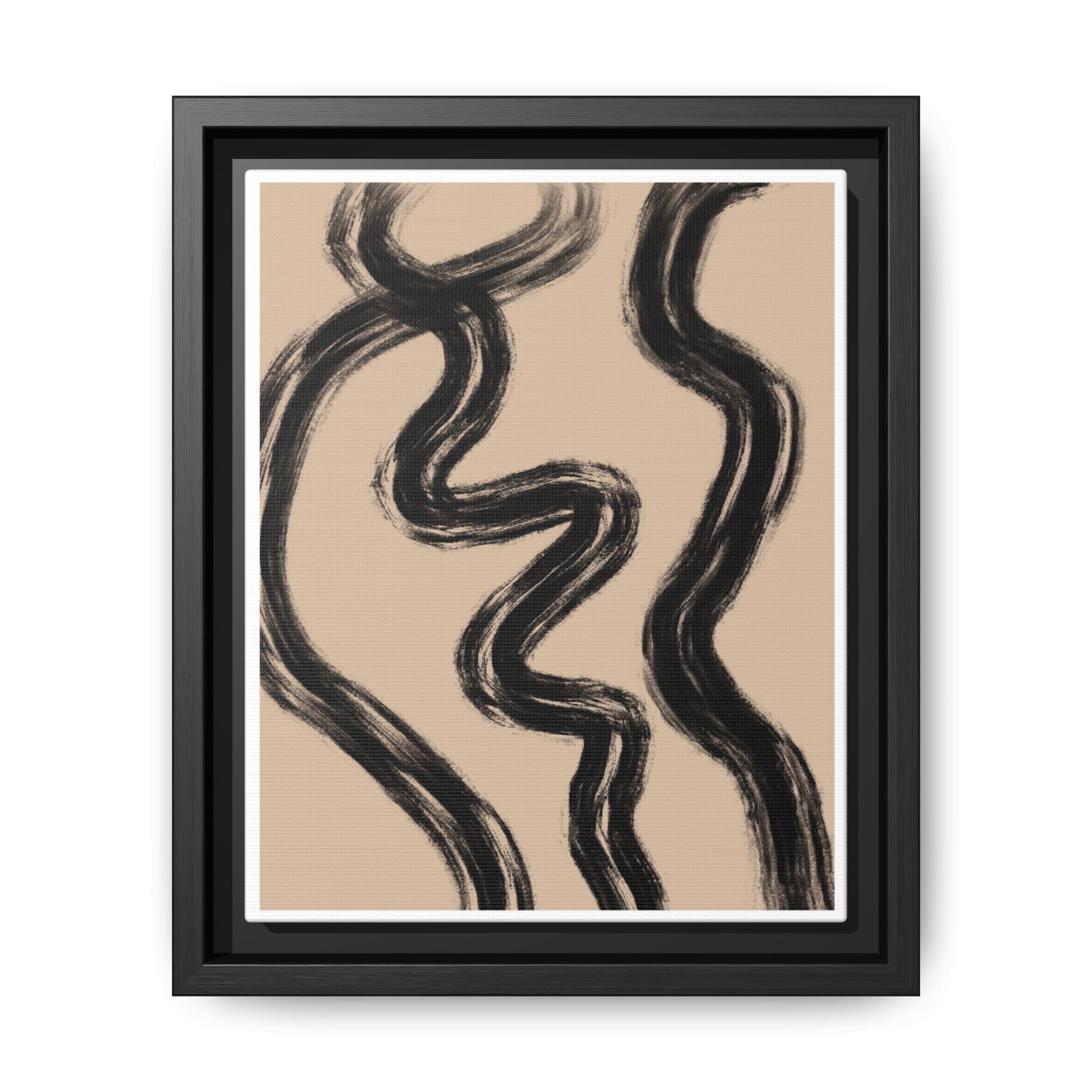 Midnight Current Lines - Framed