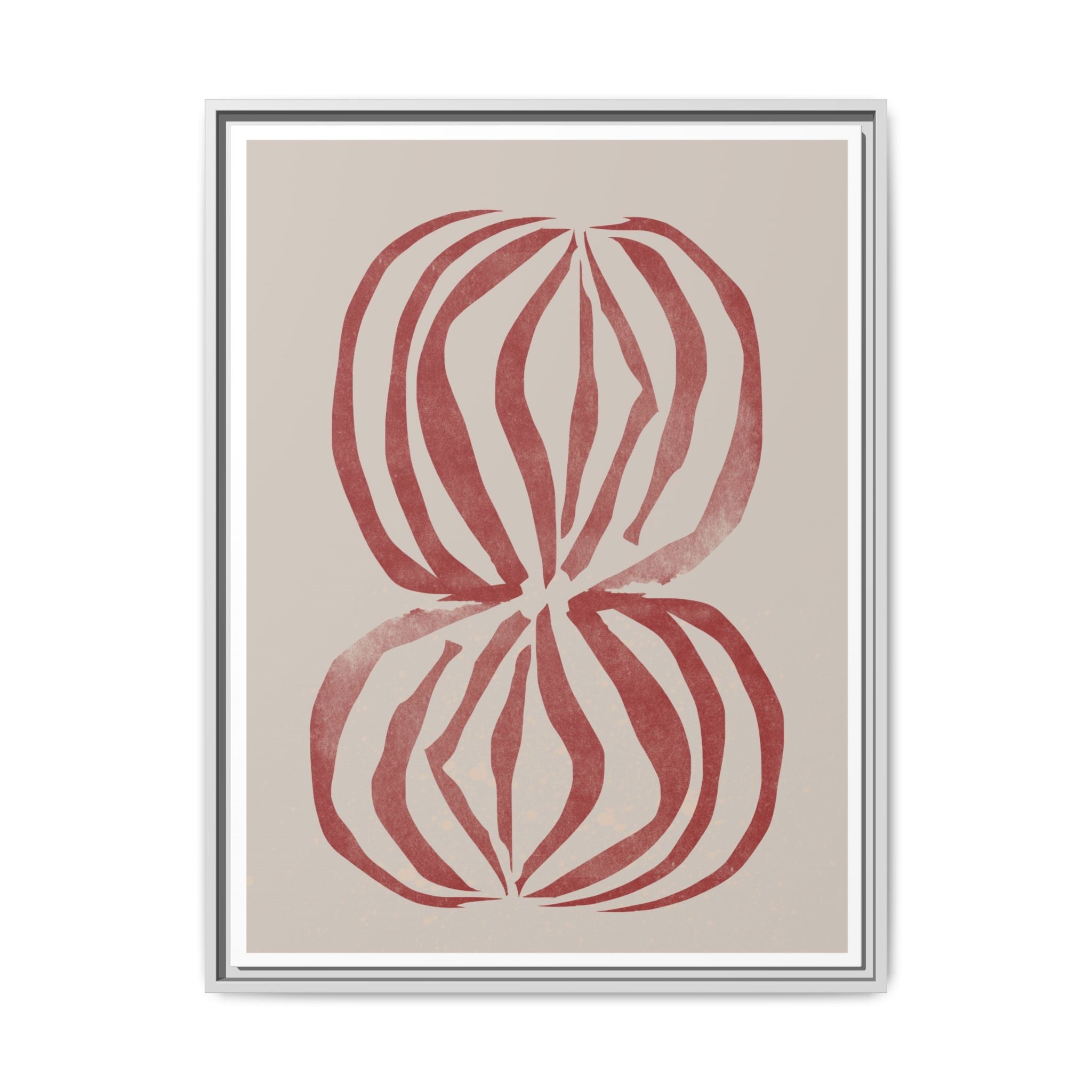 Crimson Petal Echoes - Framed