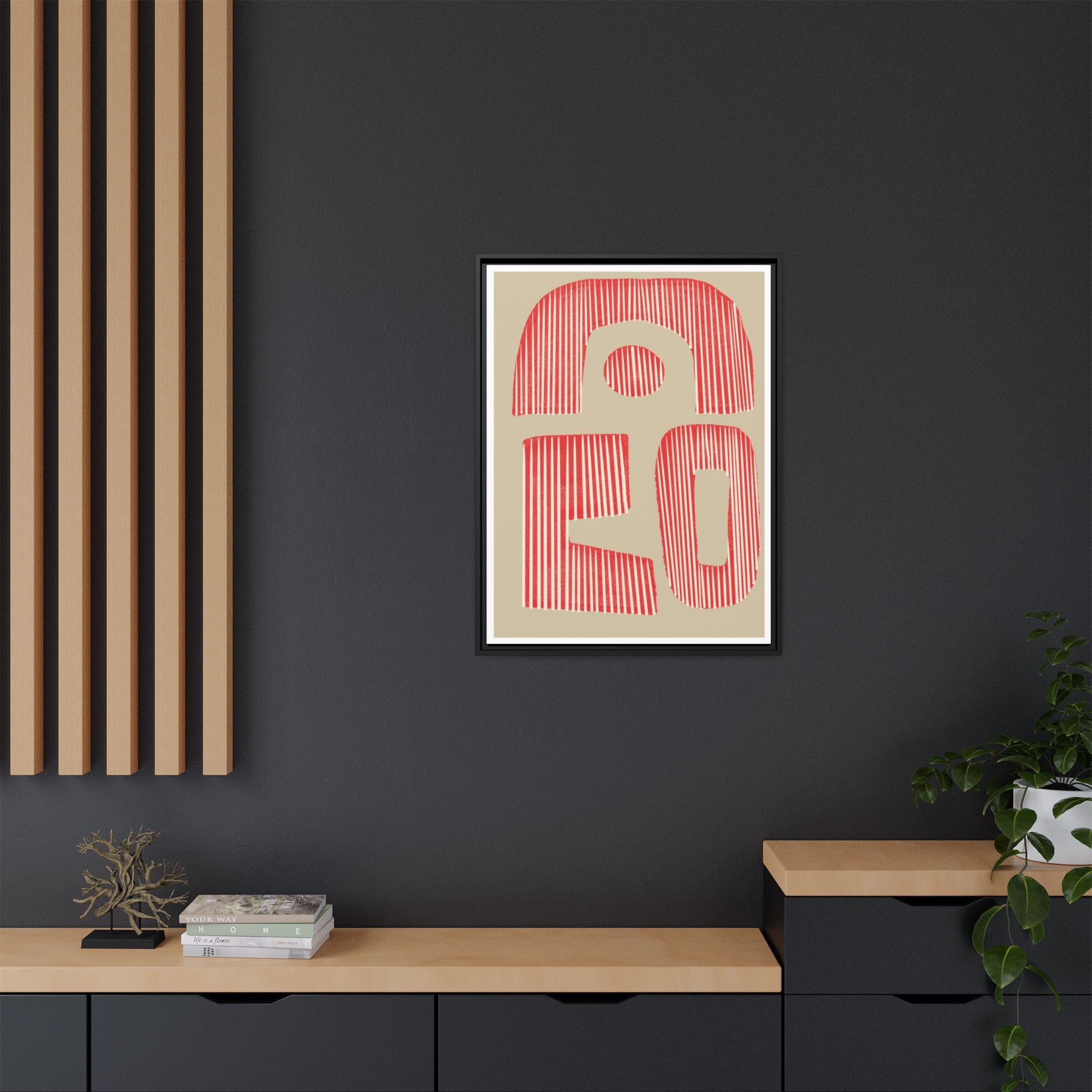 Coral Echo Forms - Framed