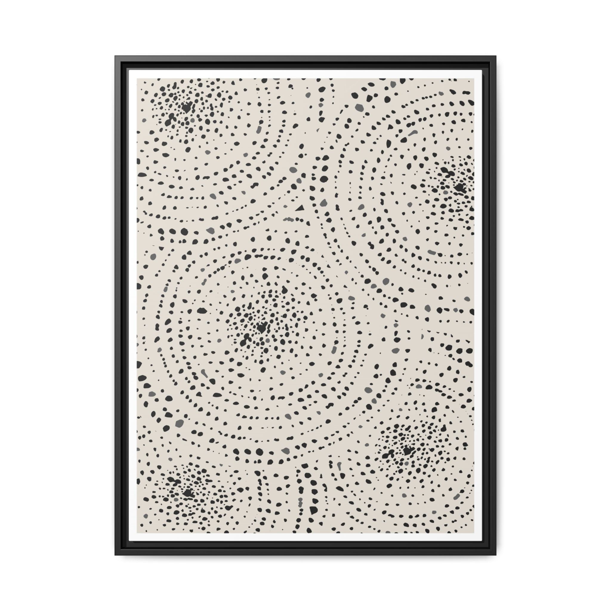 Celestial Pebble Drift Patterns - Framed