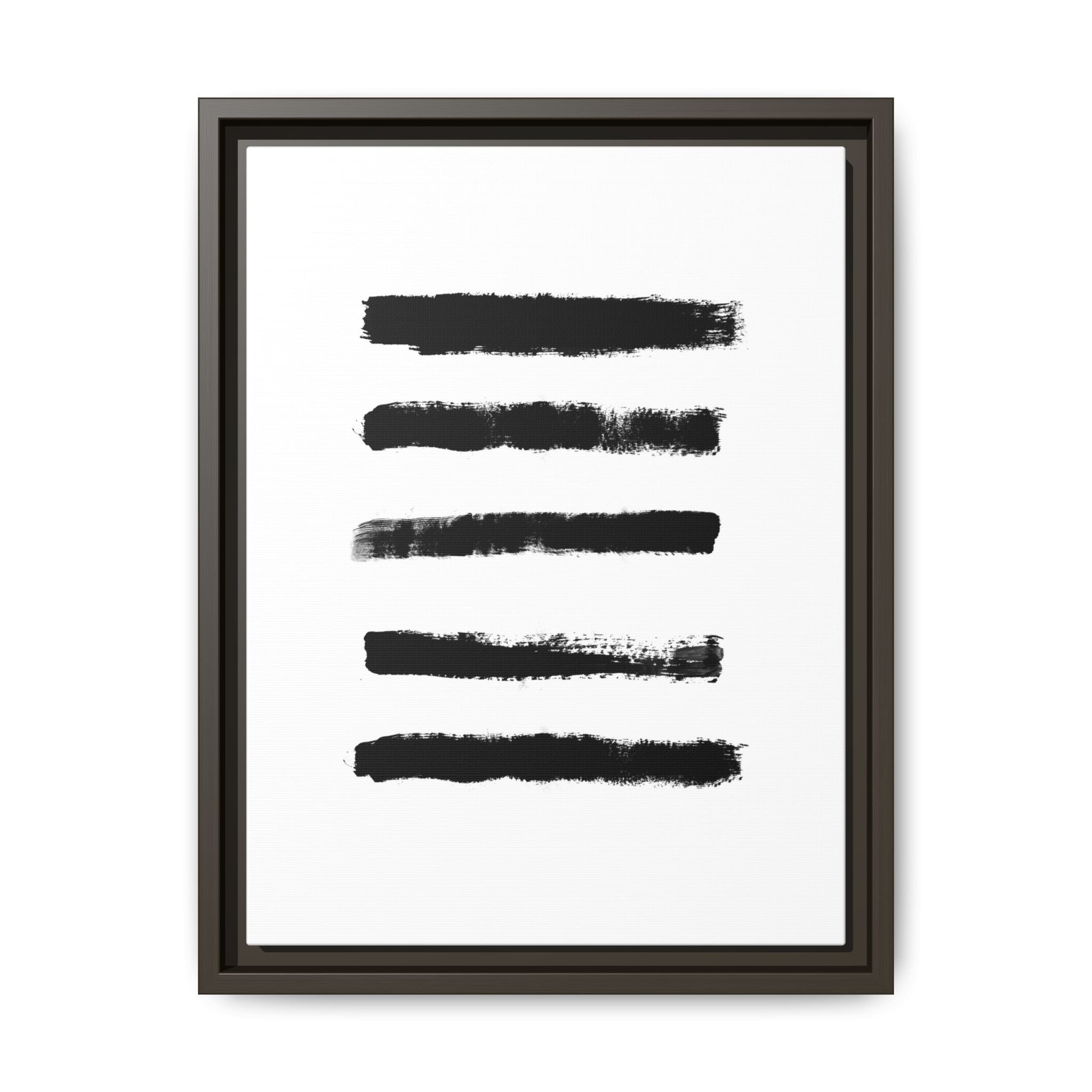 Obsidian Silence Strokes - Framed
