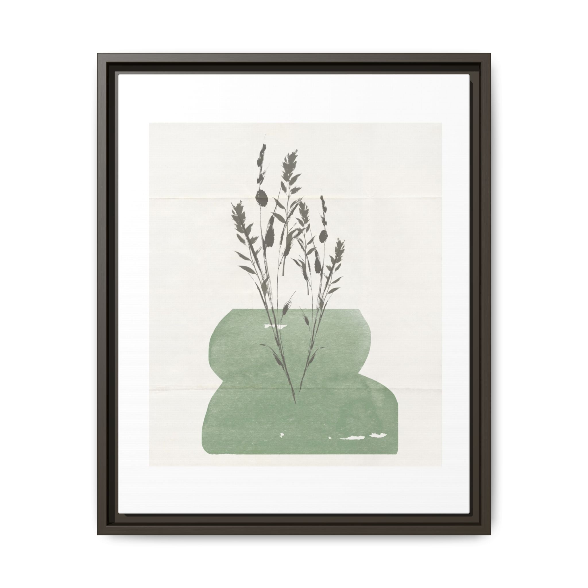 Sage Meadow Silhouette - Framed