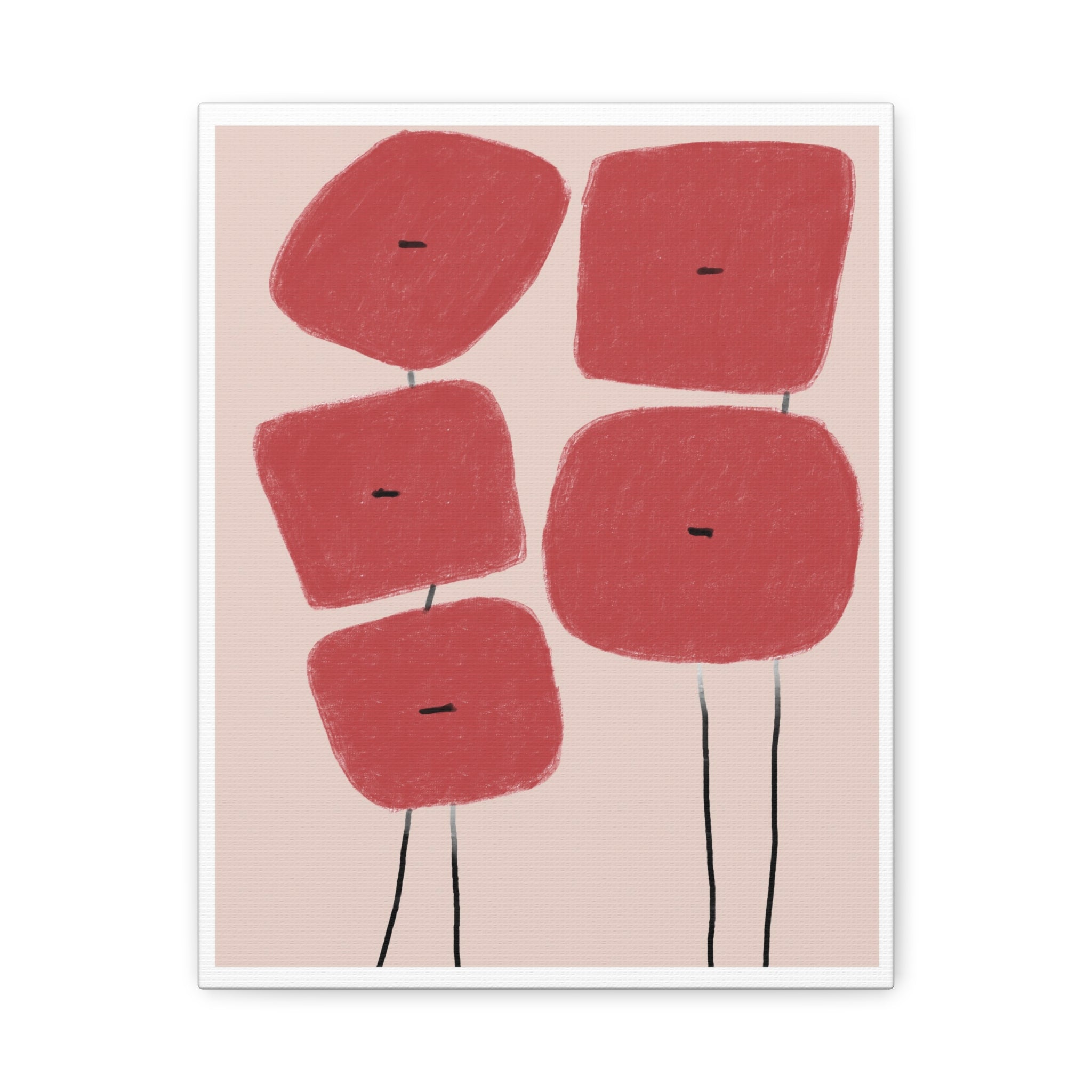 Crimson Quiet Balance - Canvas