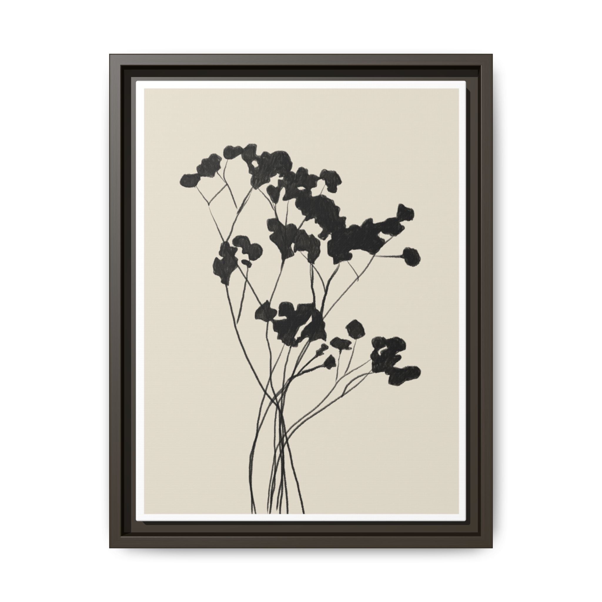 Velvet Bloom Silhouettes - Framed