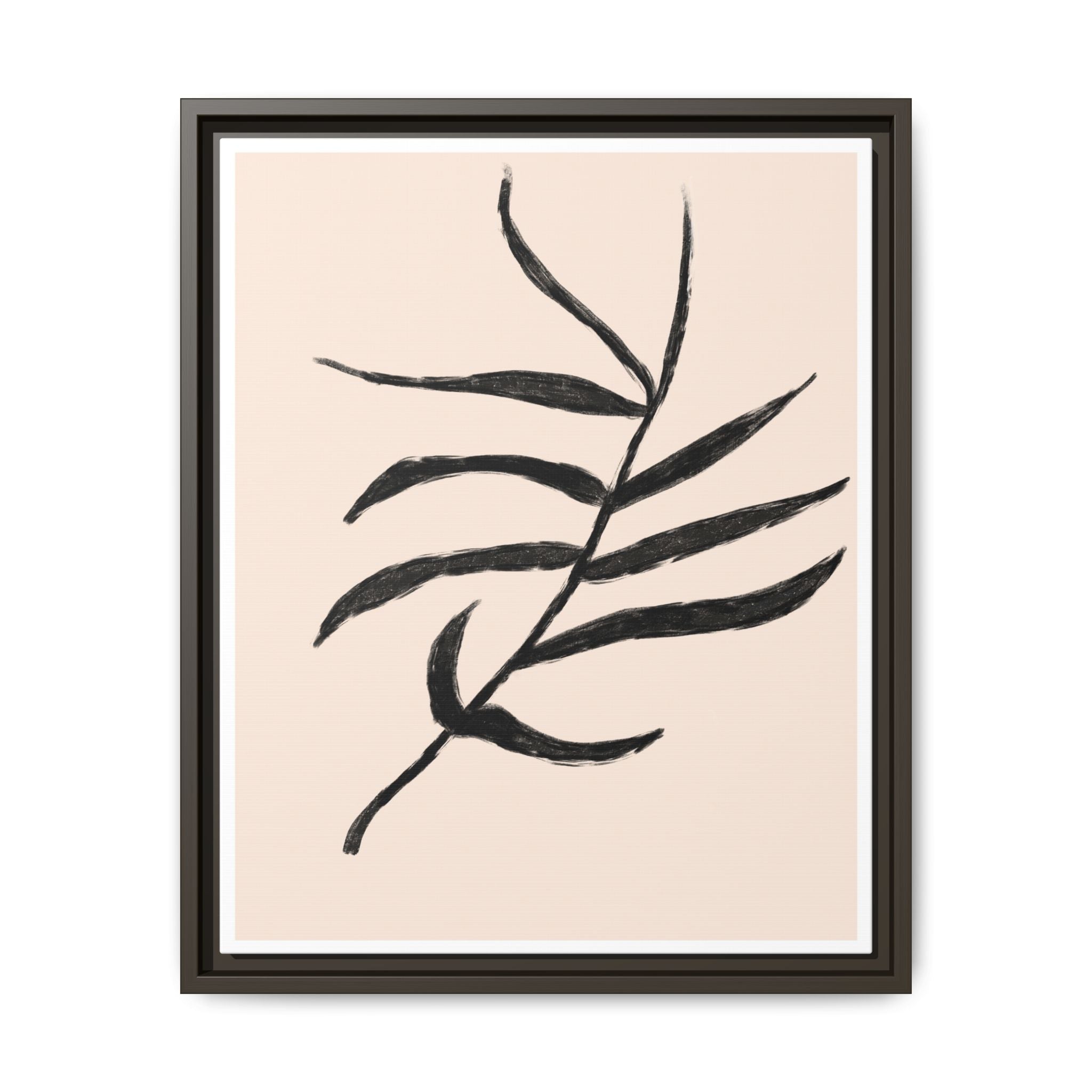 Ebony Frond Drift - Framed