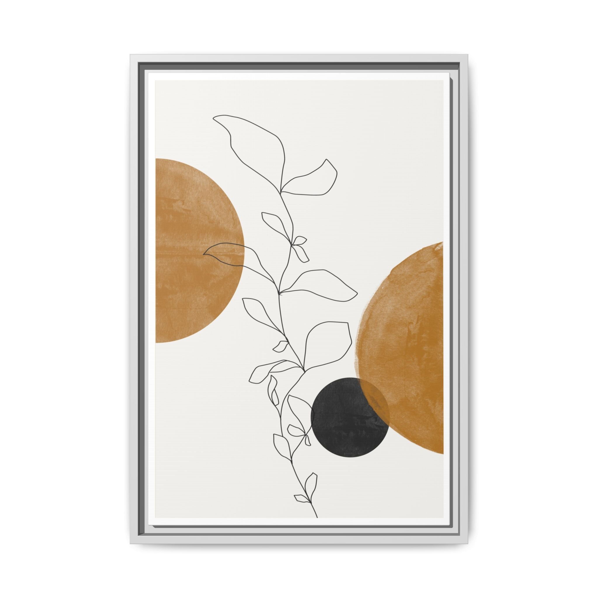 Amber Botanical Drift - Framed