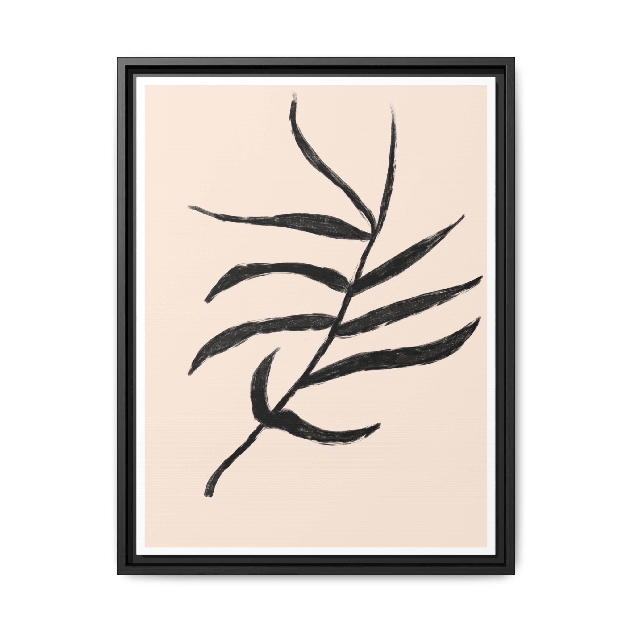 Ebony Frond Drift - Framed