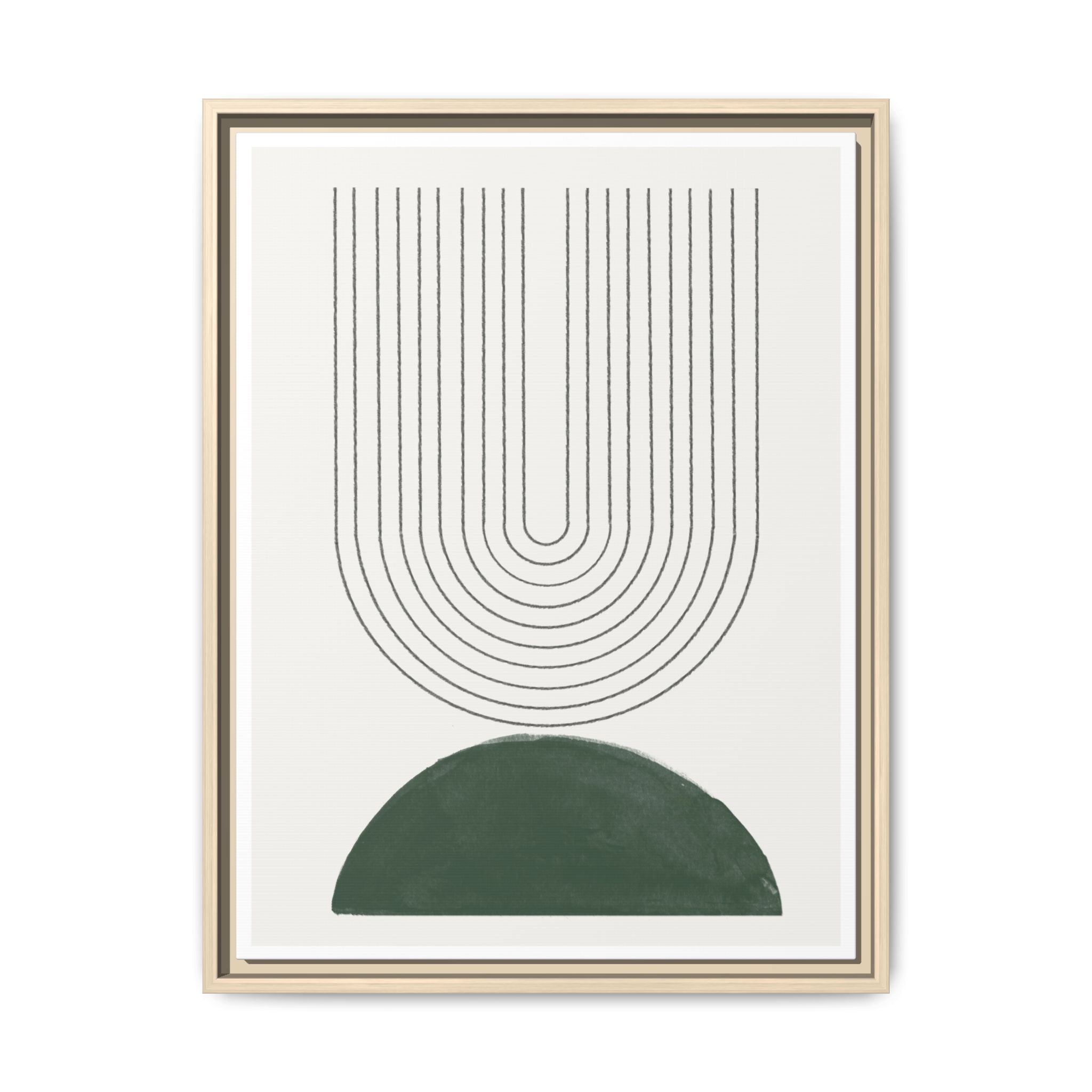 Emerald Echo Pathways - Framed