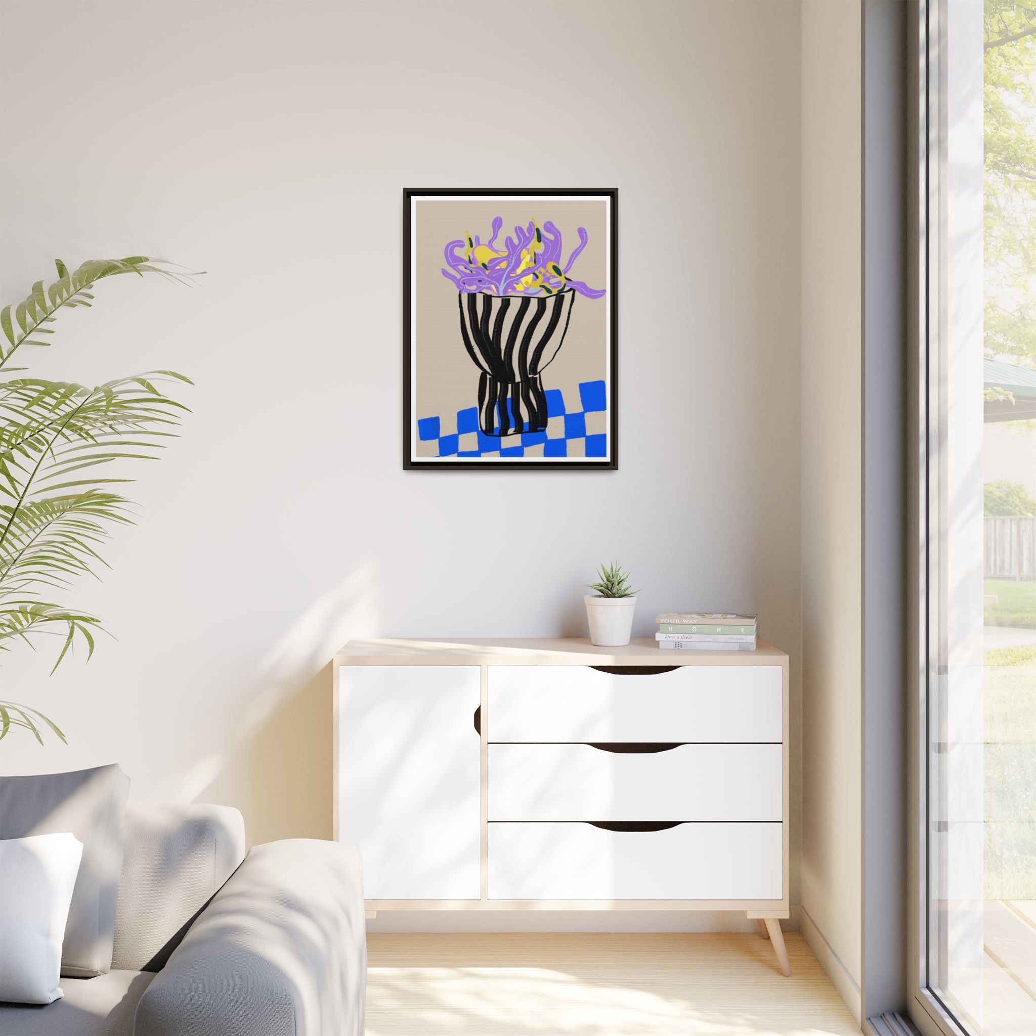Lavender Coral Mirage - Framed