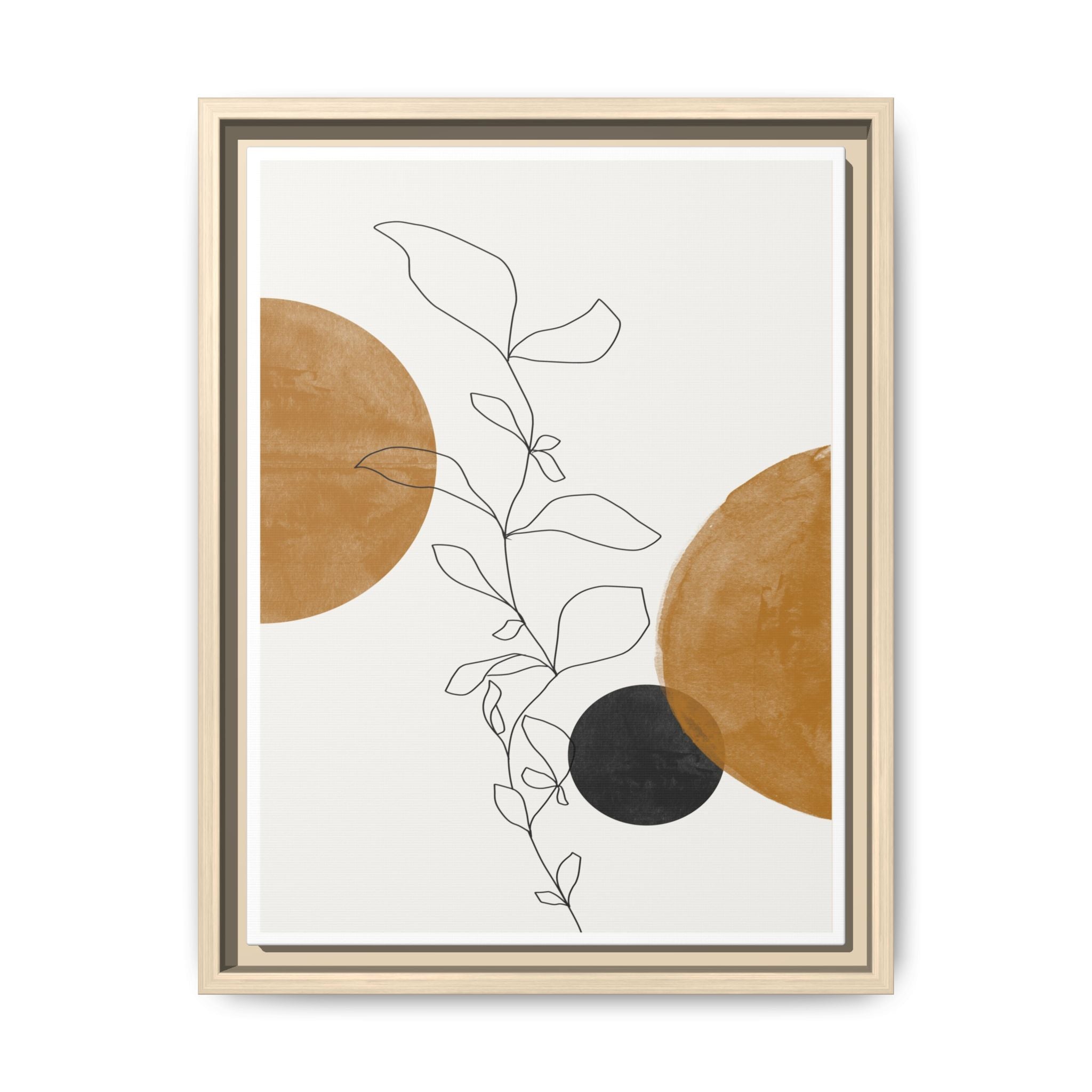 Amber Botanical Drift - Framed