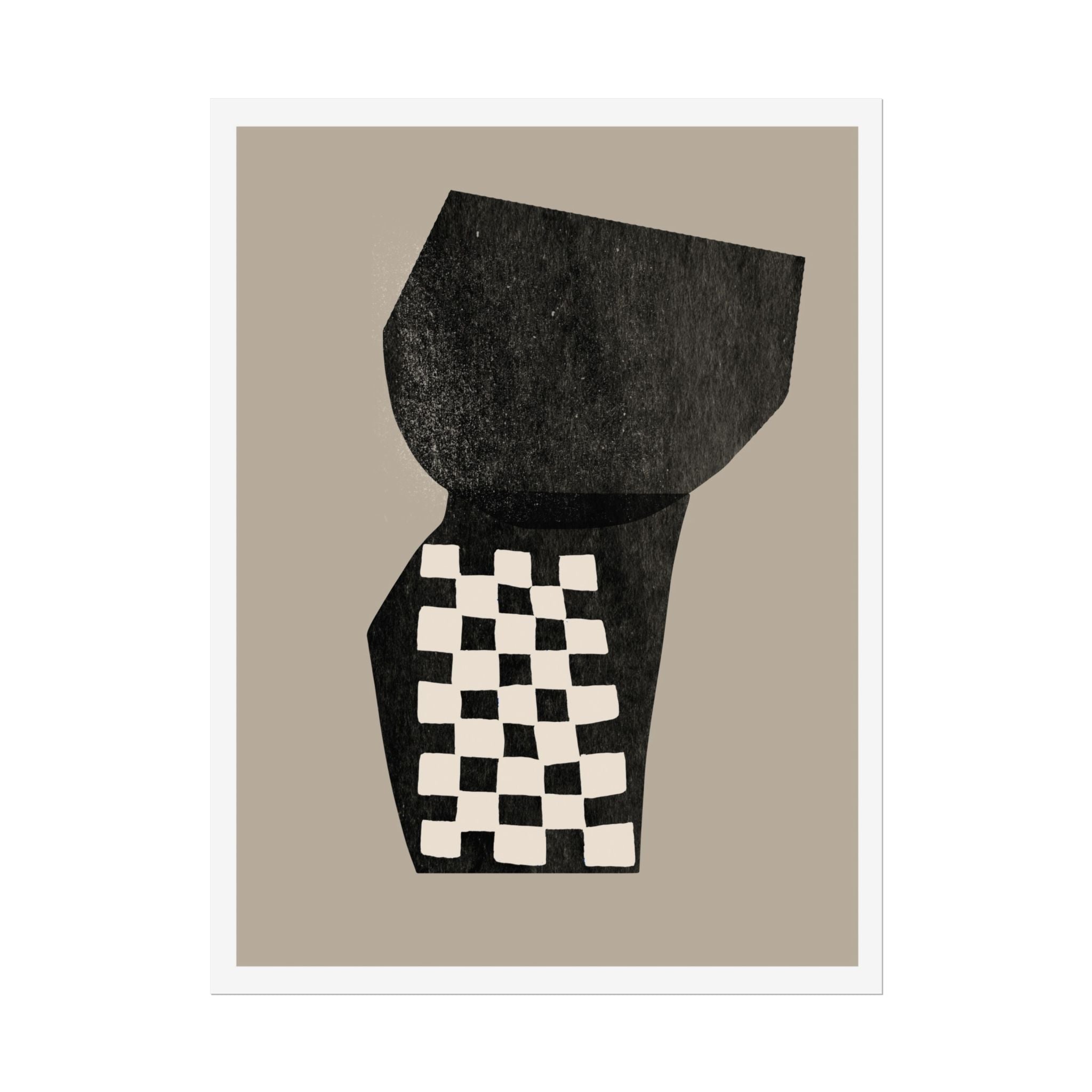 Noir Mosaic Form Balance - Poster