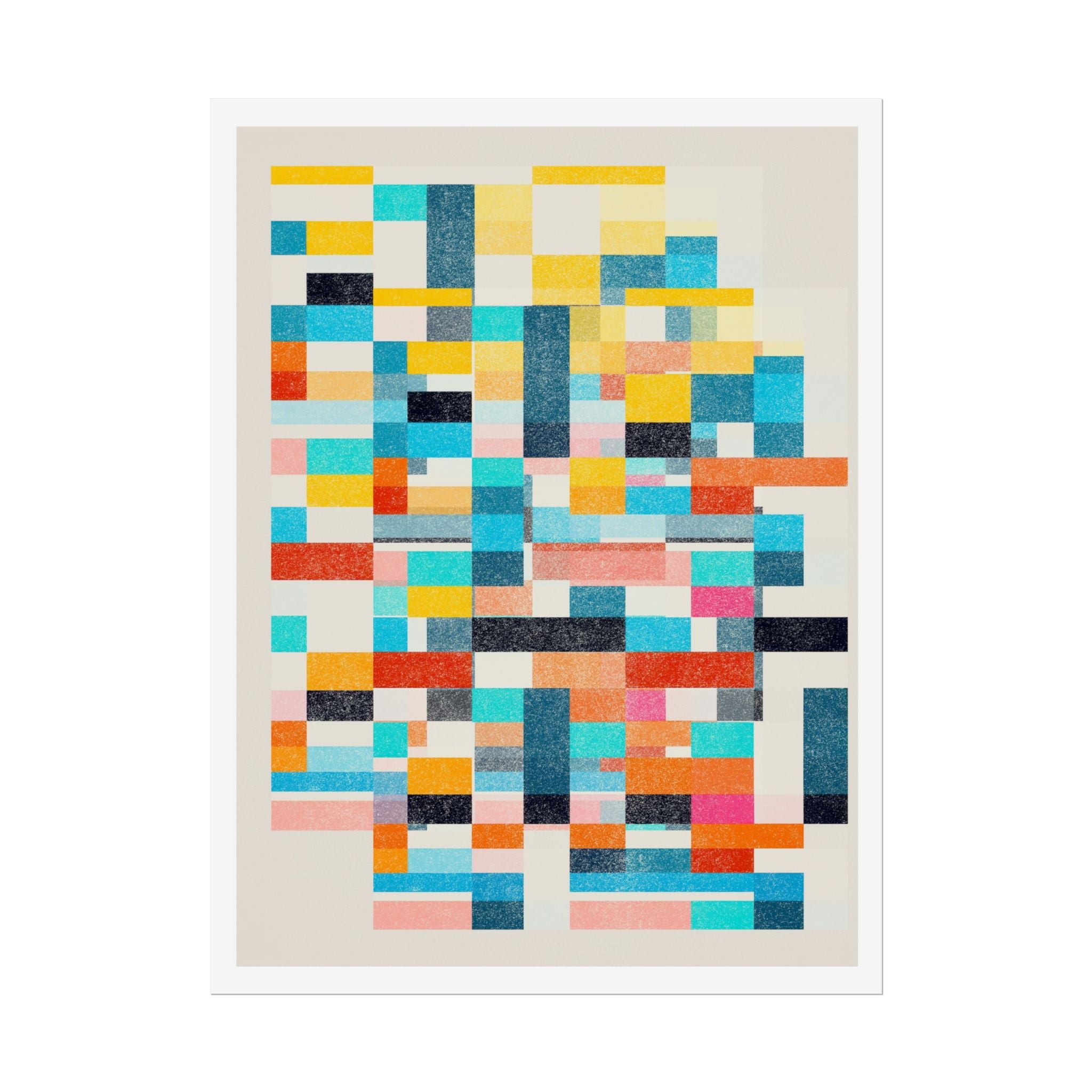 Chromatic Grid Reverie - Poster