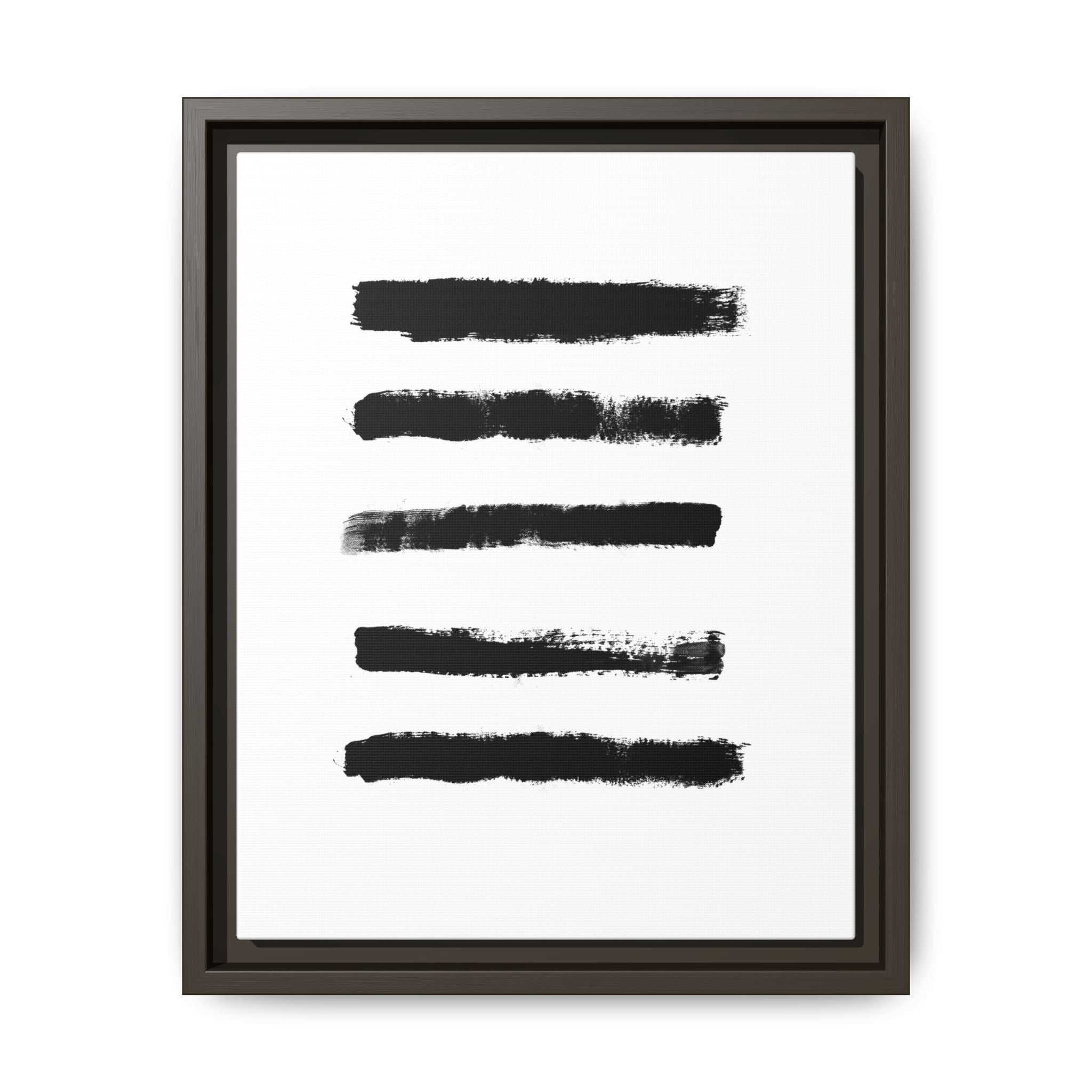 Obsidian Silence Strokes - Framed