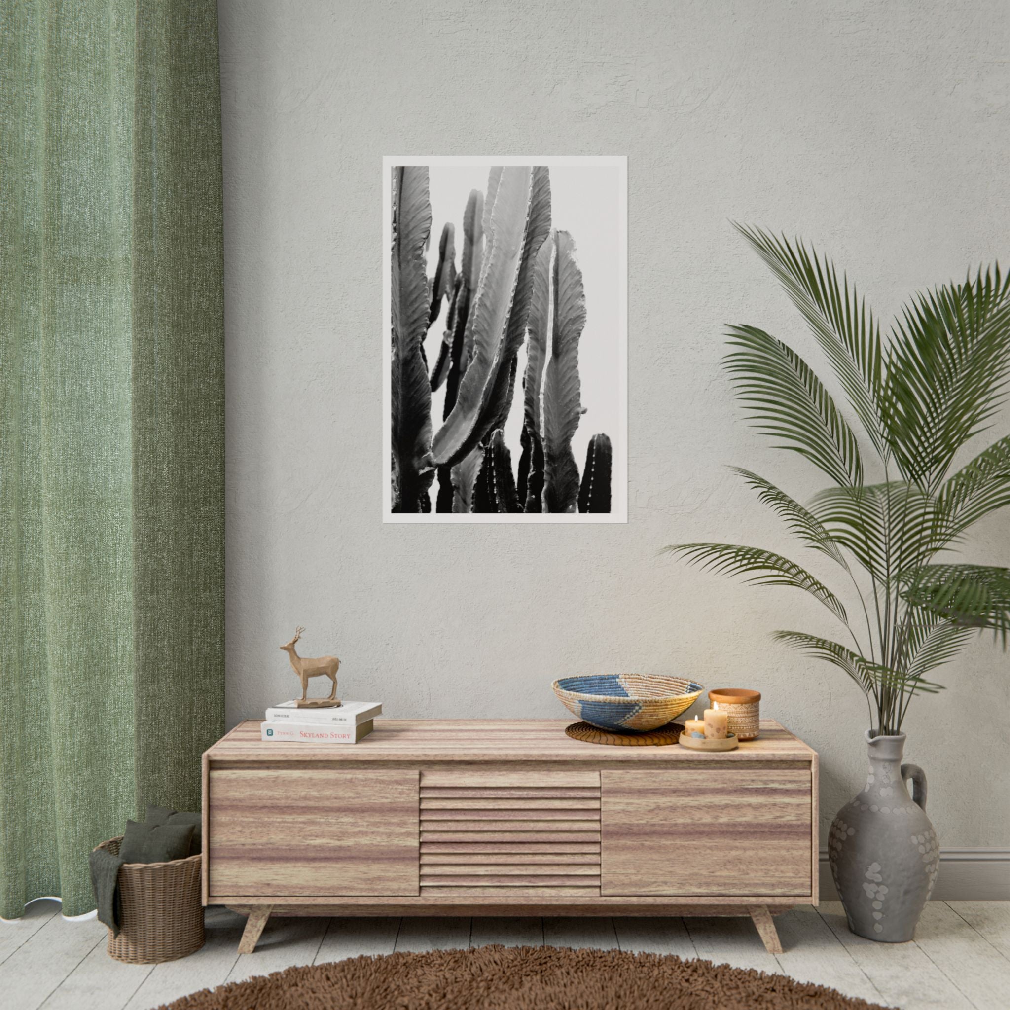 Monochrome Desert Veins - Poster