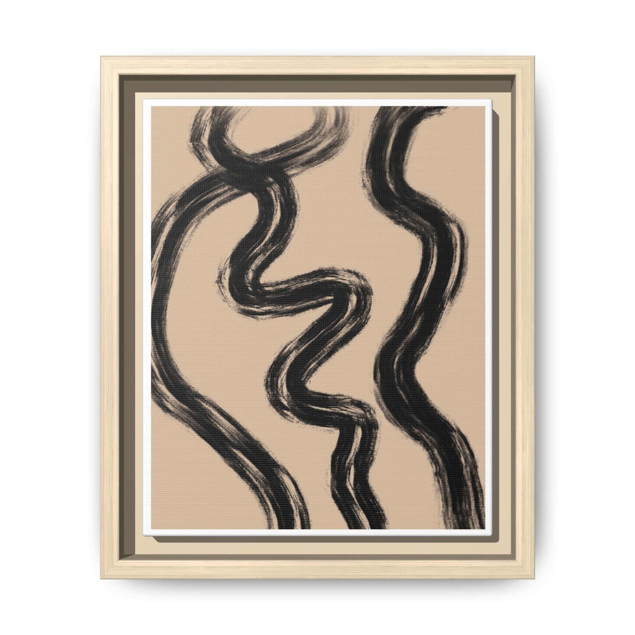 Midnight Current Lines - Framed