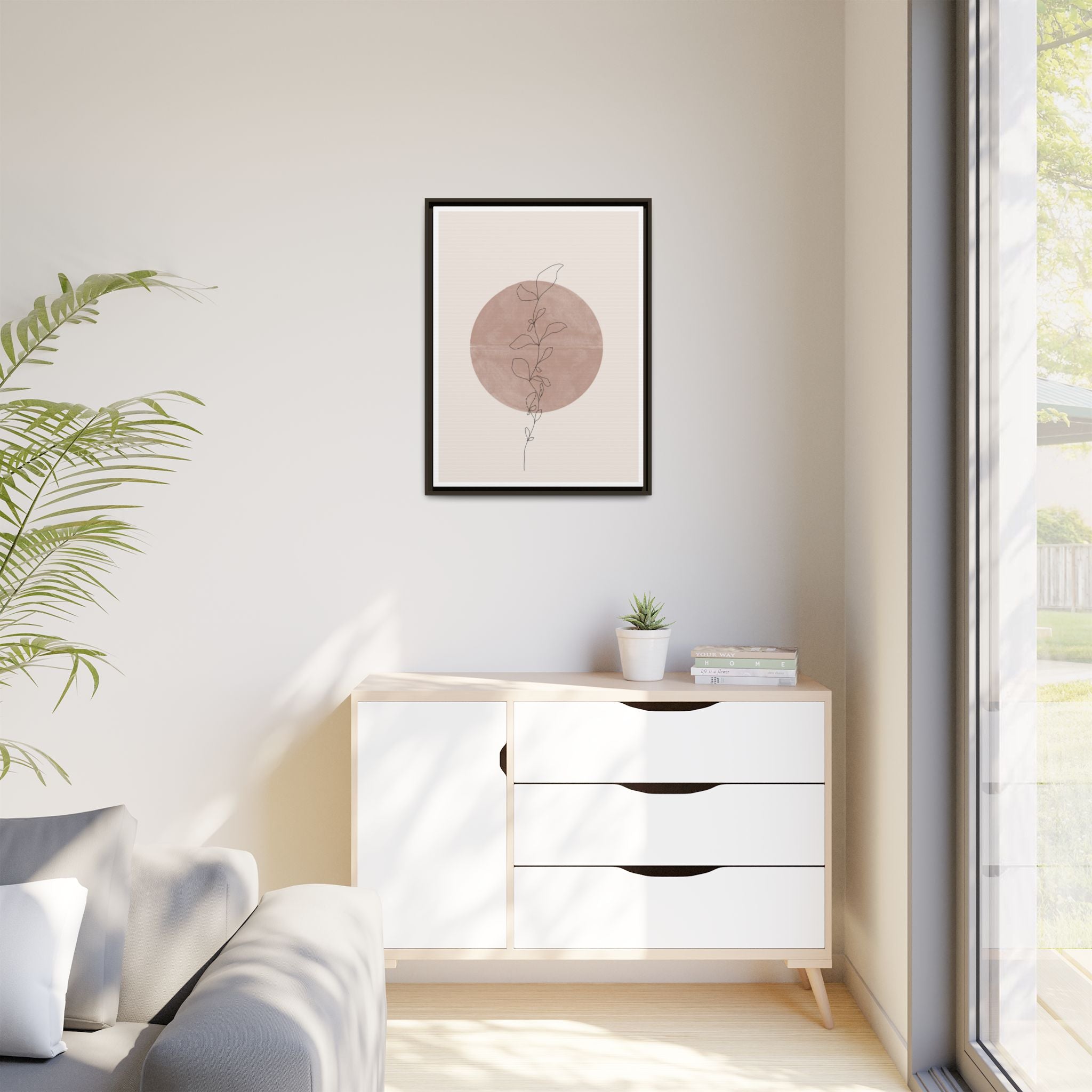 Blush Moonvine Quietude - Framed