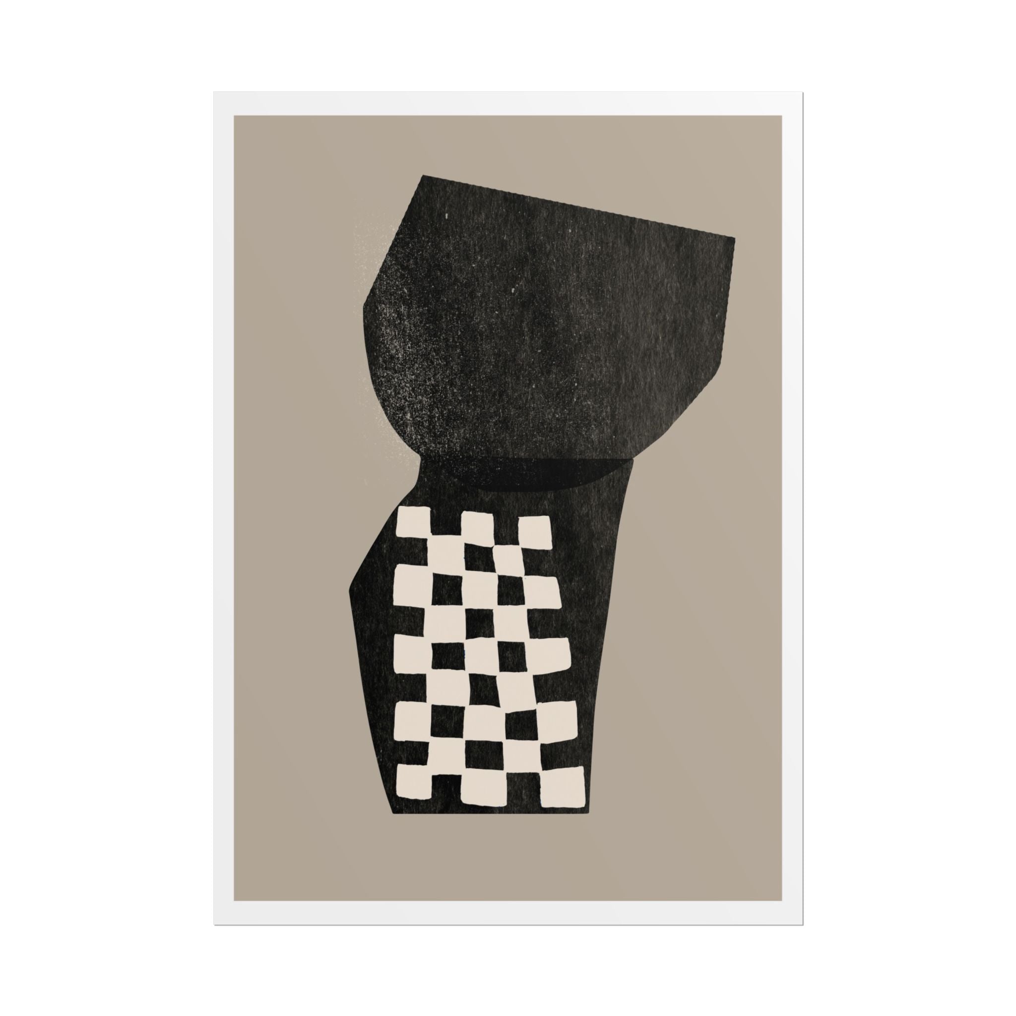 Noir Mosaic Form Balance - Poster
