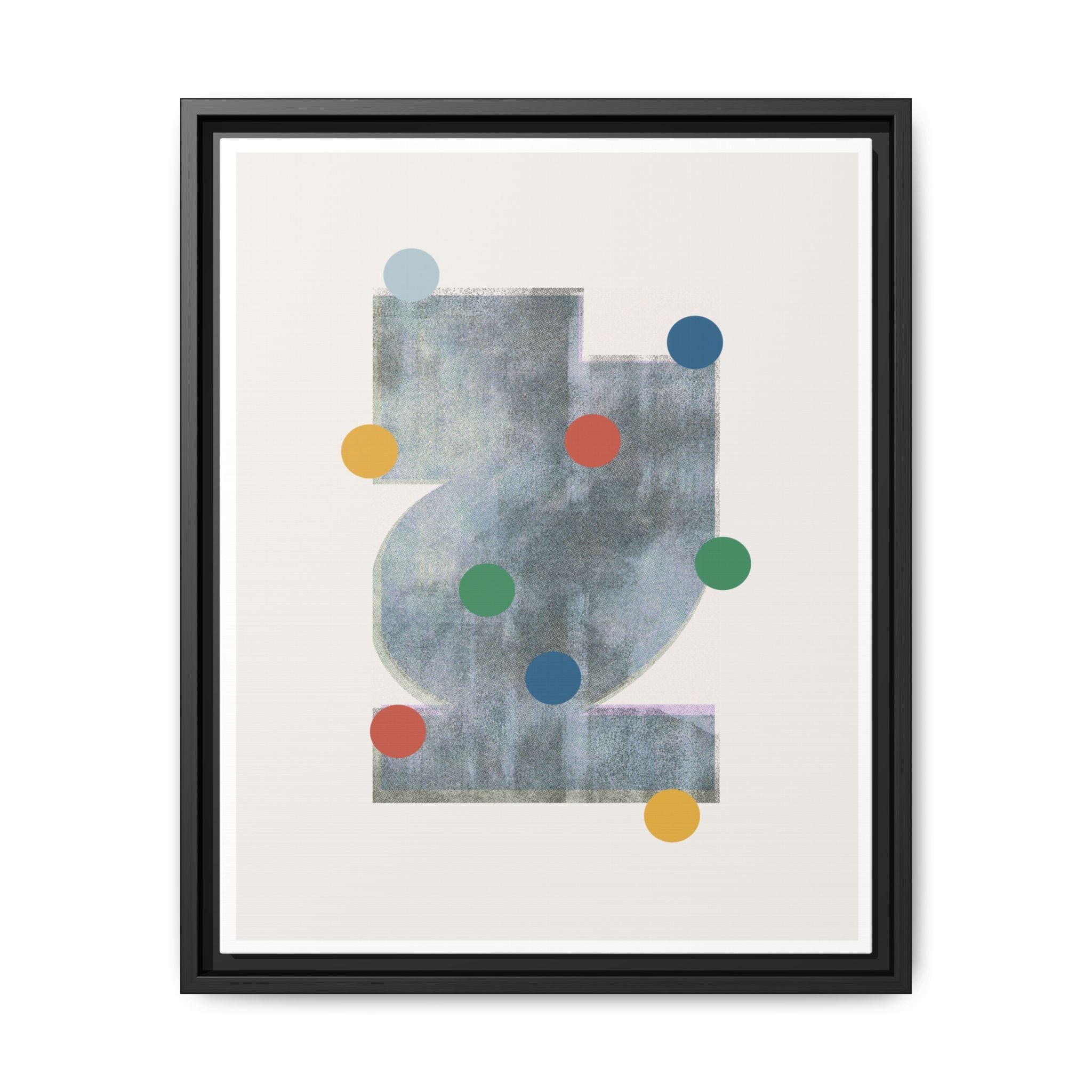 Muted Geometry Reverie - Framed