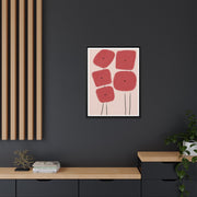 Crimson Quiet Balance - Framed