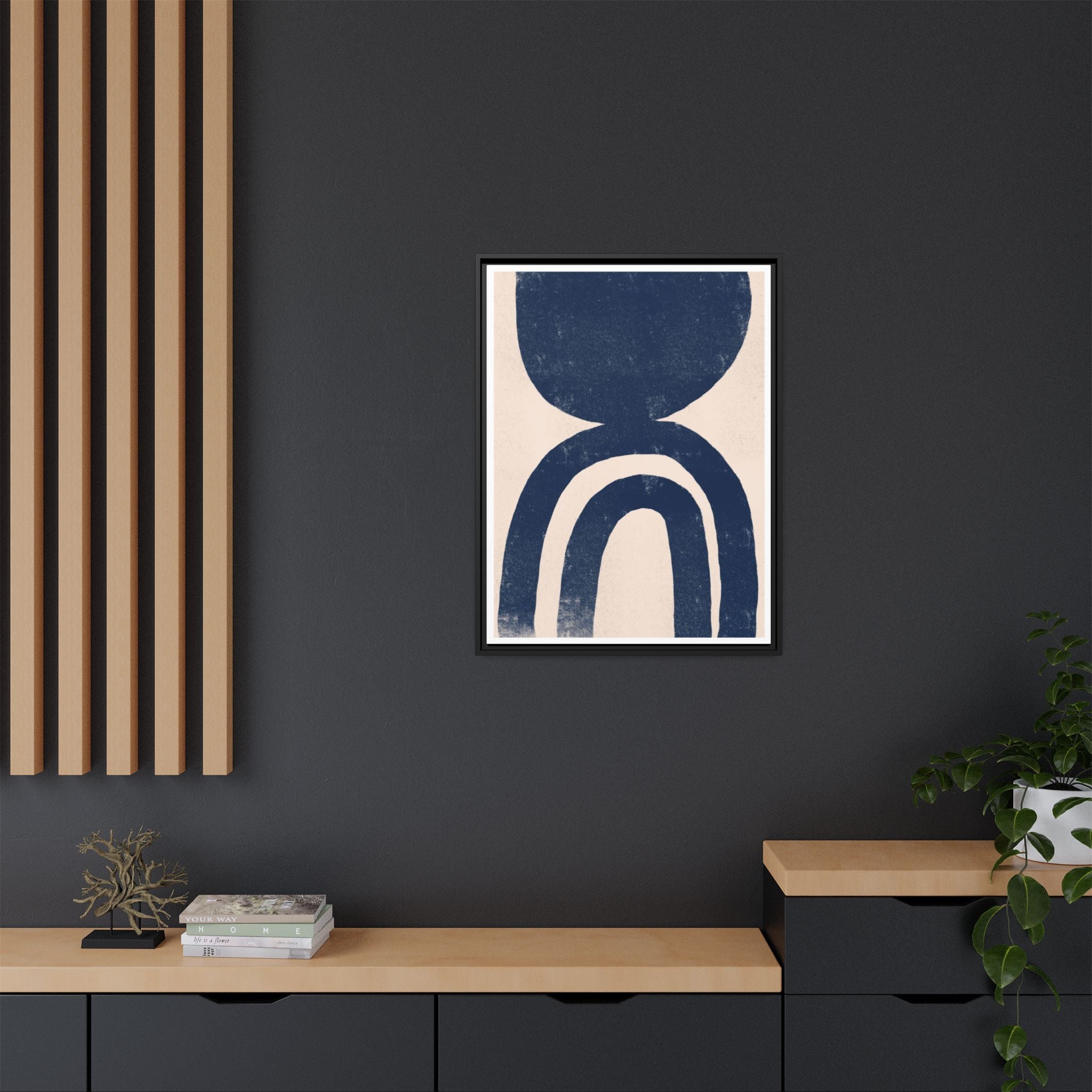 Indigo Arch Stillness - Framed