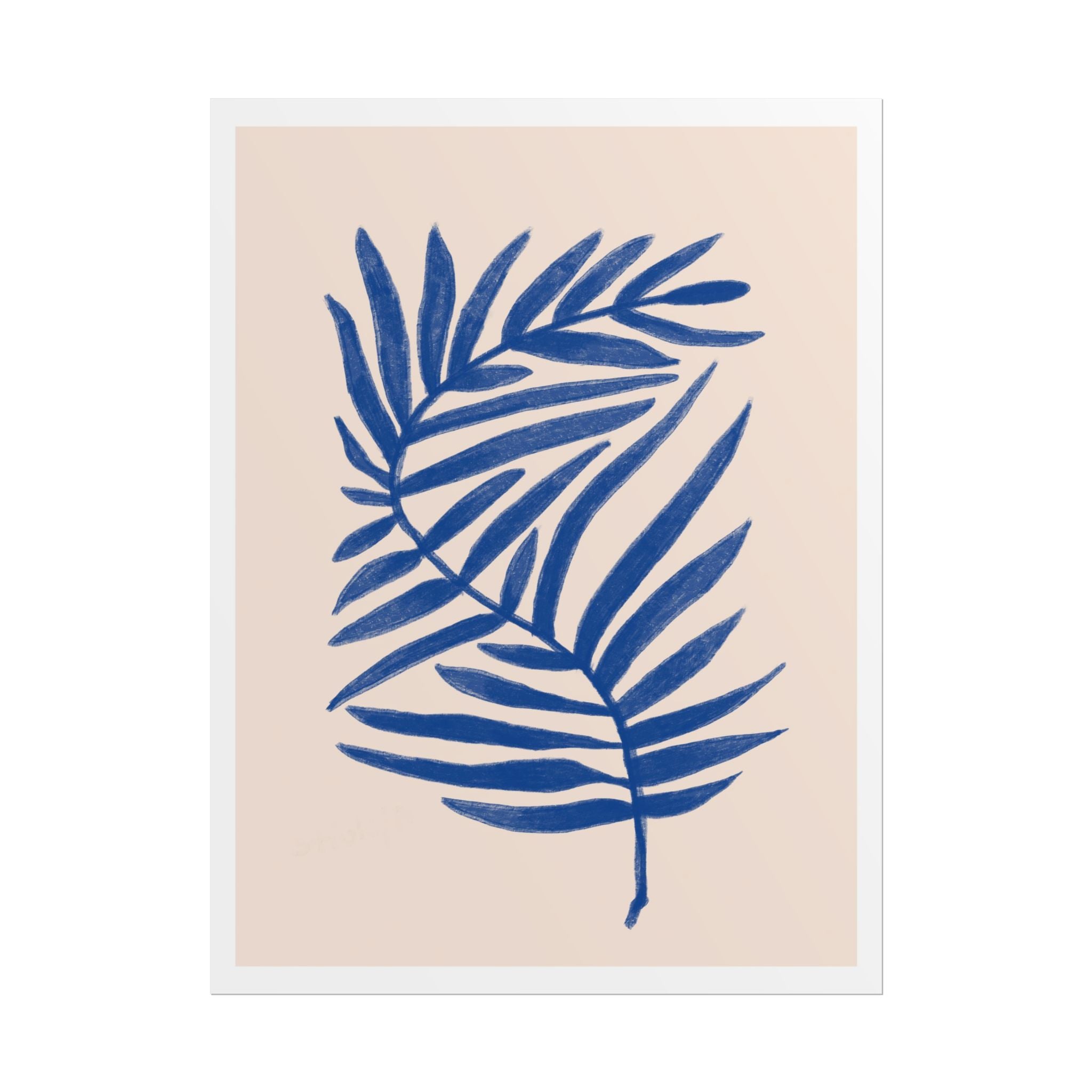 Sapphire Frond Harmony - Poster