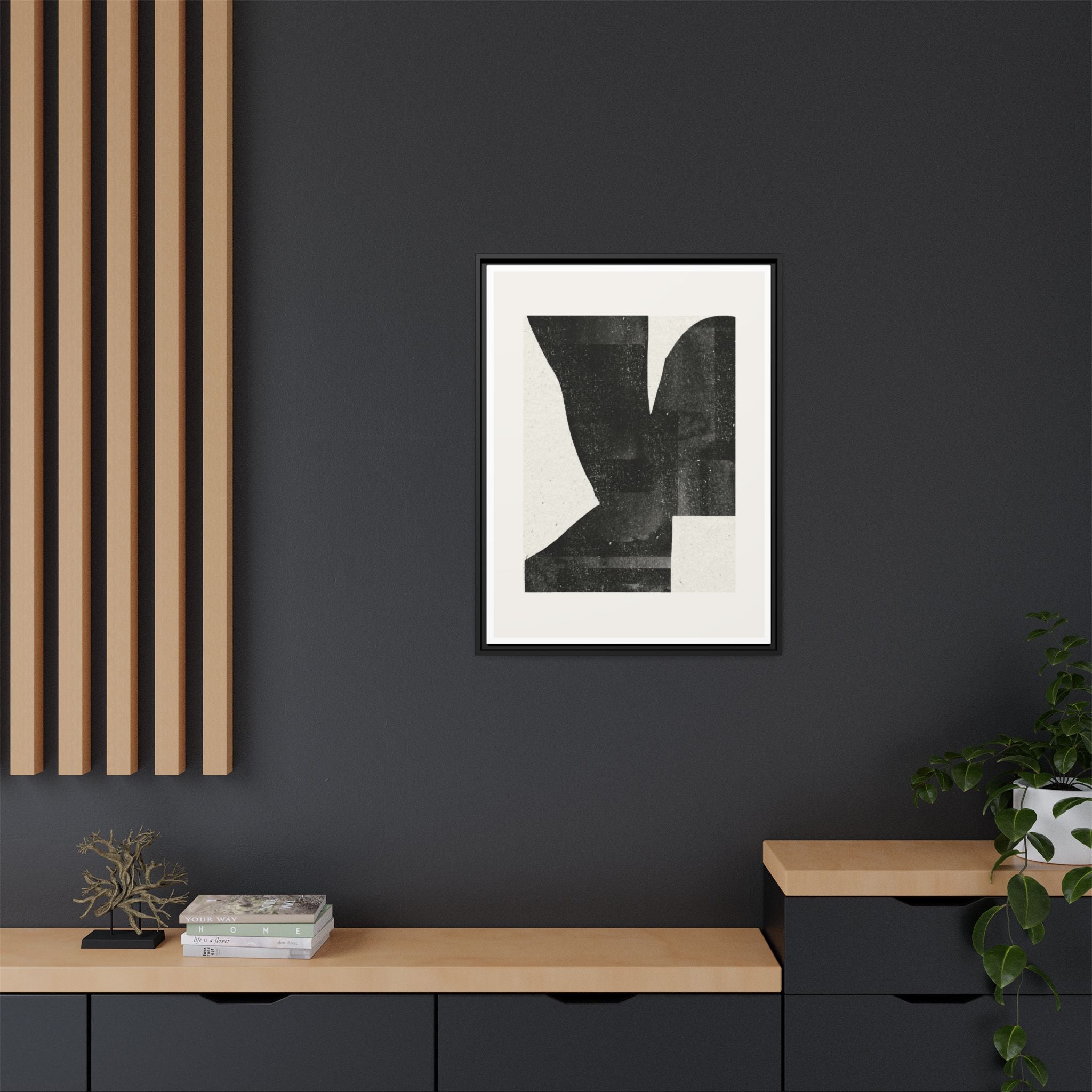 Noir Balance Echoes - Framed