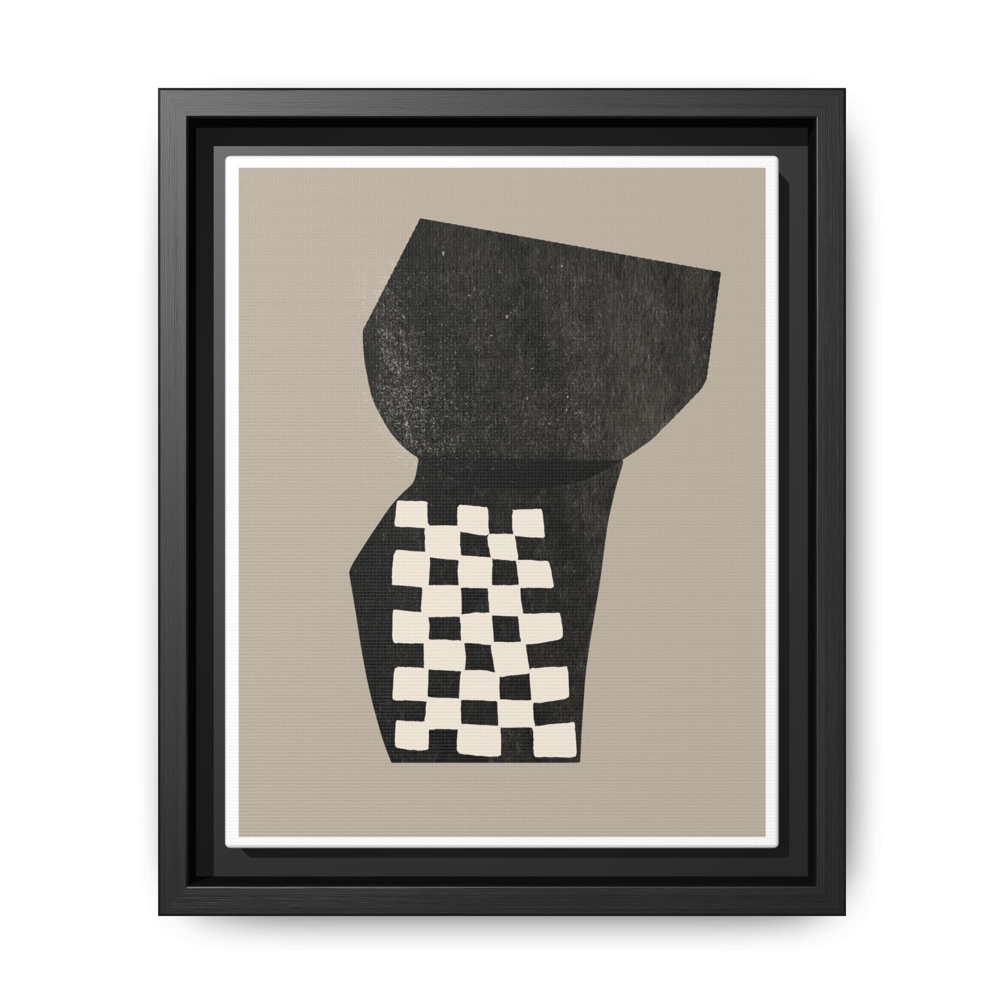 Noir Mosaic Form Balance - Framed