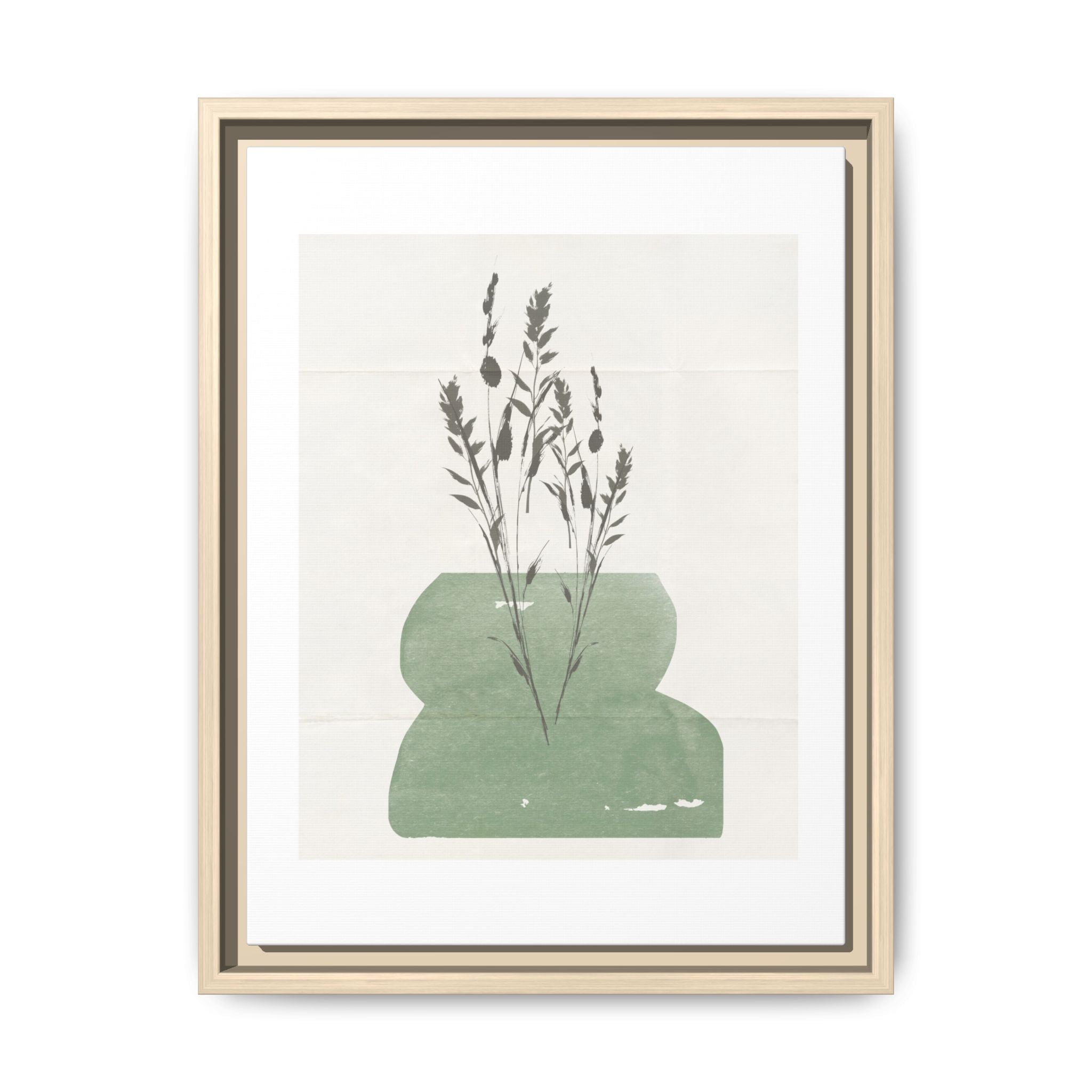 Sage Meadow Silhouette - Framed