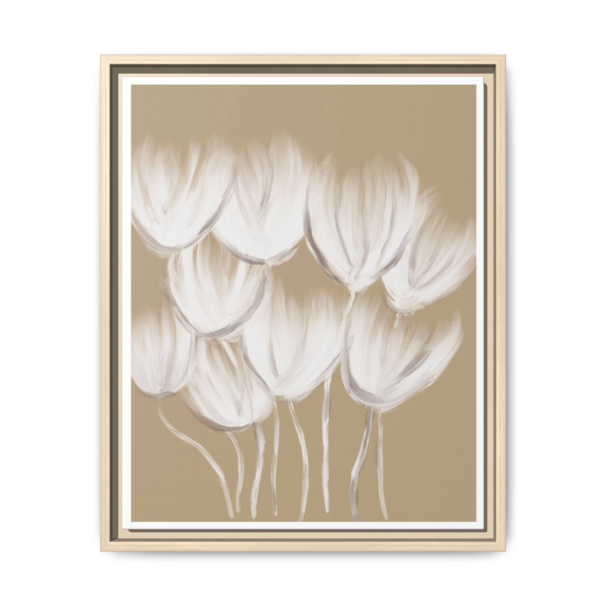 Ivory Petal Stillness - Framed