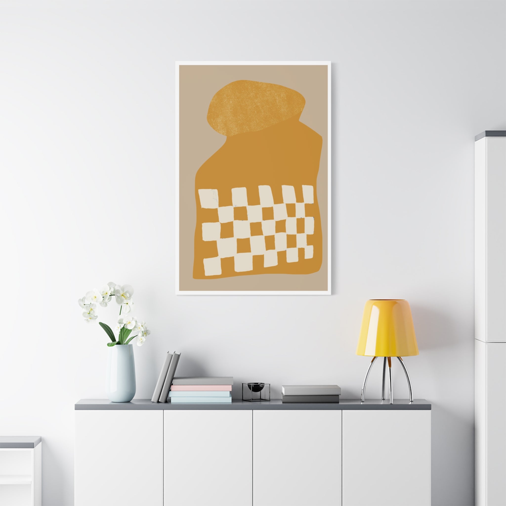 Golden Mosaic Bloom - Canvas