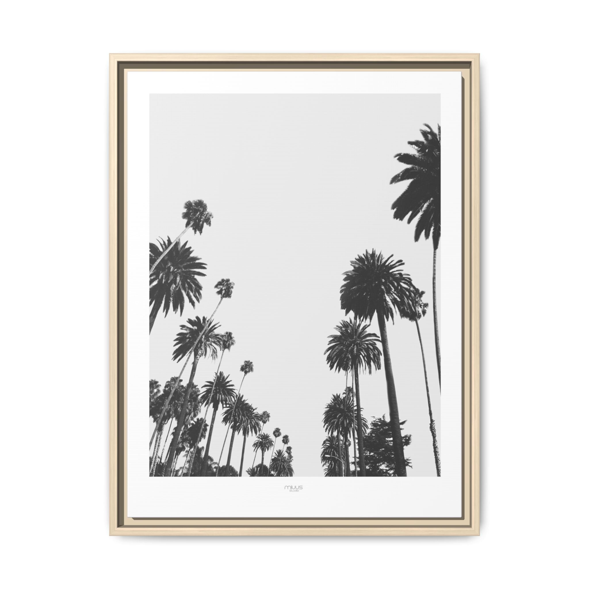 Midnight Palm Reverie - Framed