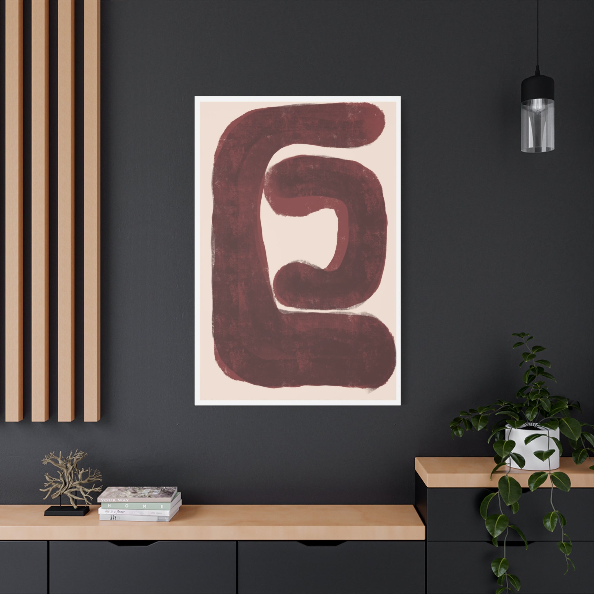 Burgundy Echo Form - Canvas