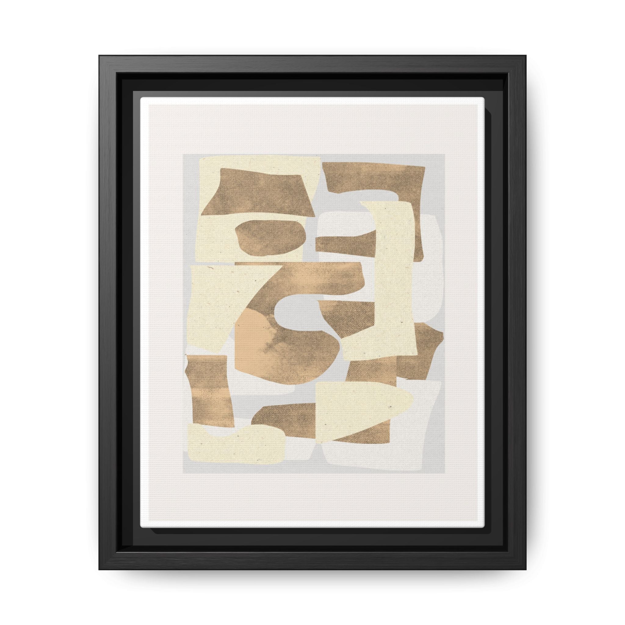 Sandstone Echo Collage Forms - Framed