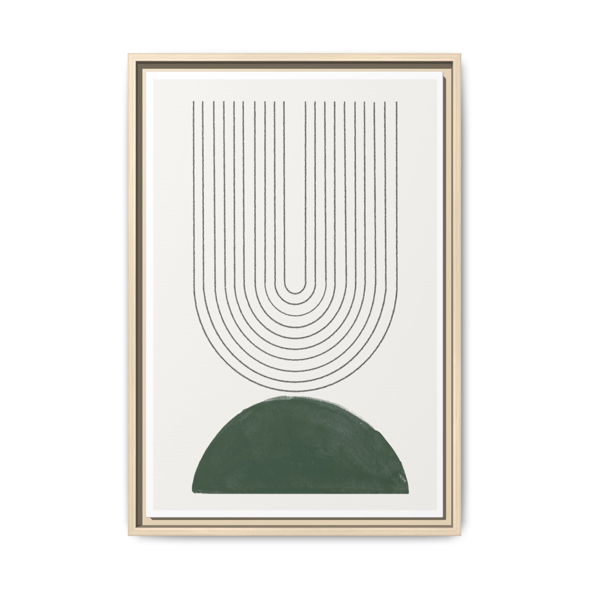 Emerald Echo Pathways - Framed