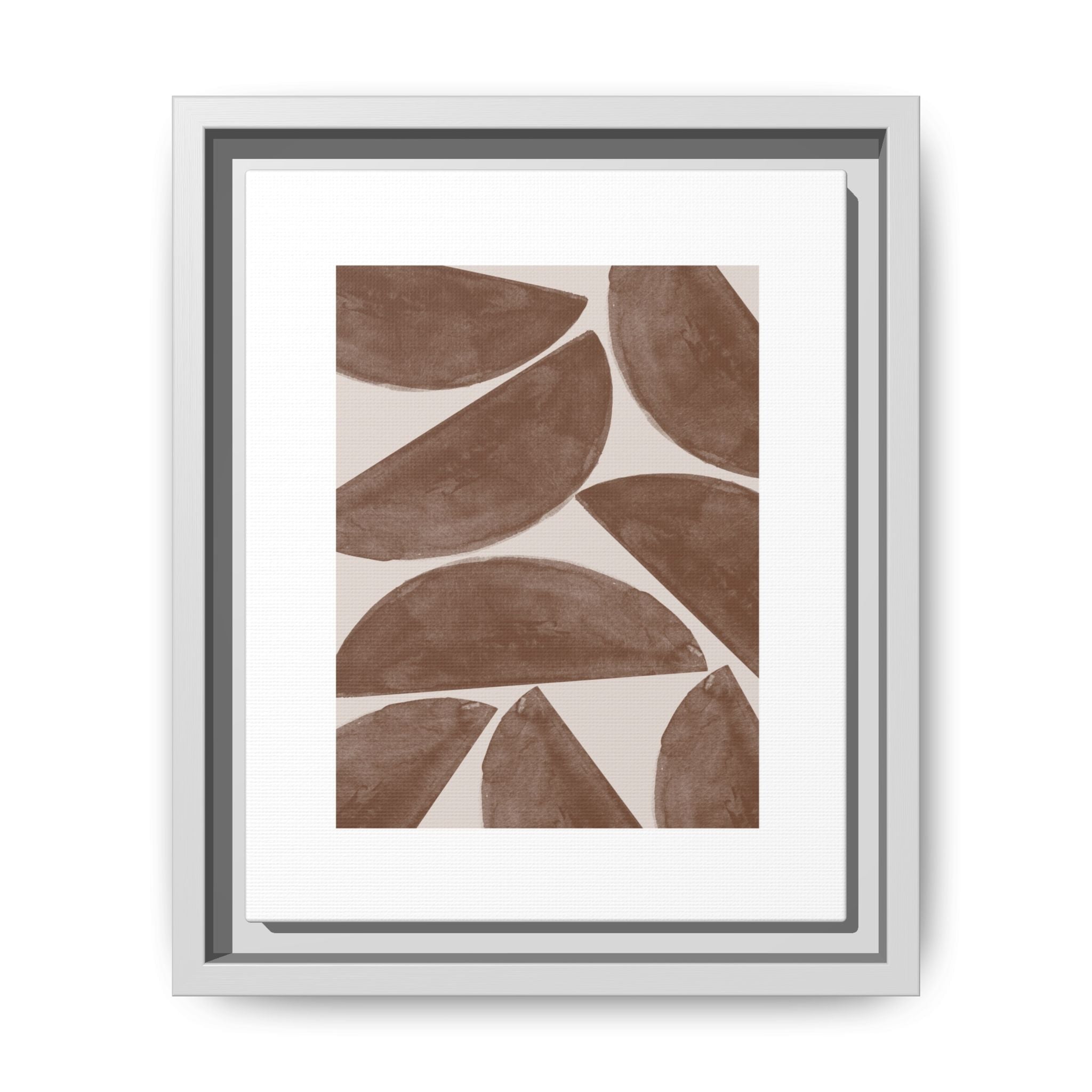 Terracotta Crescent Rhythm - Framed