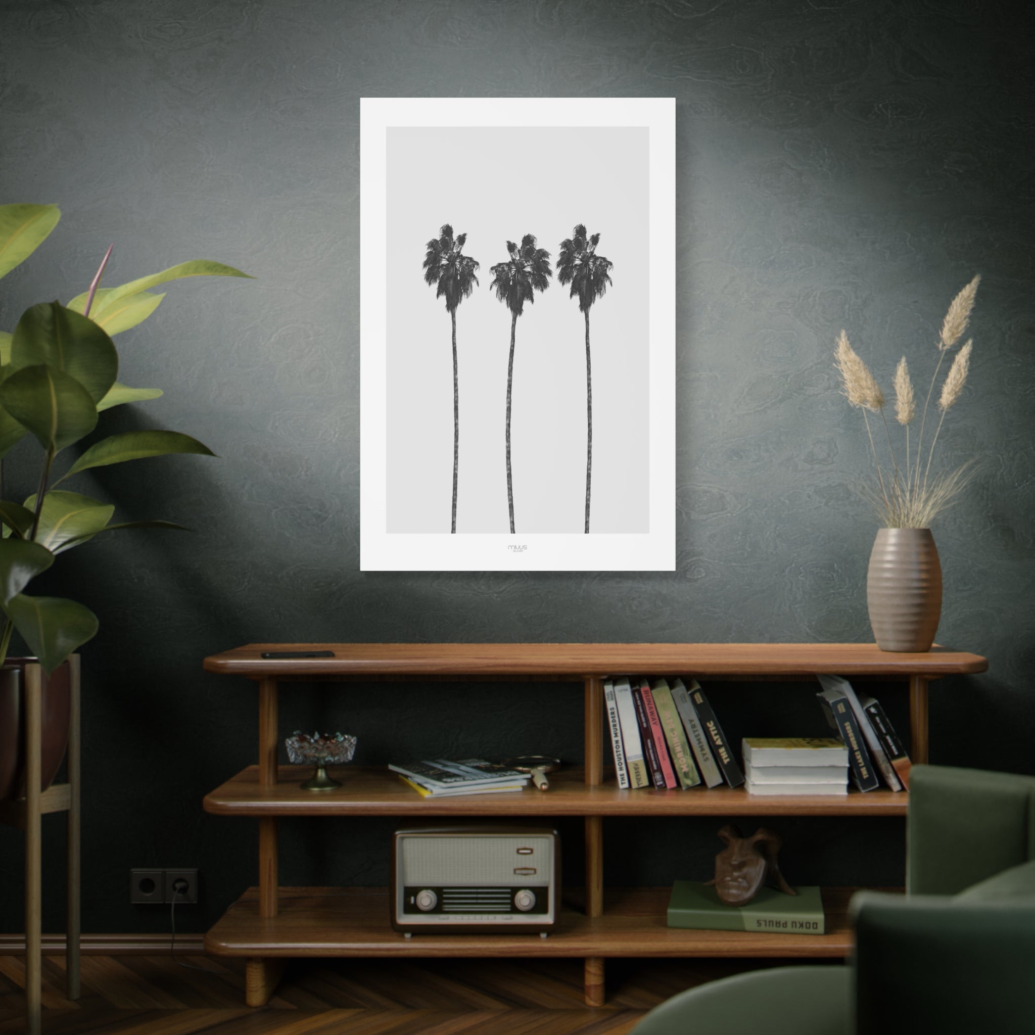 Silver Coast Palm Trio - Canvas