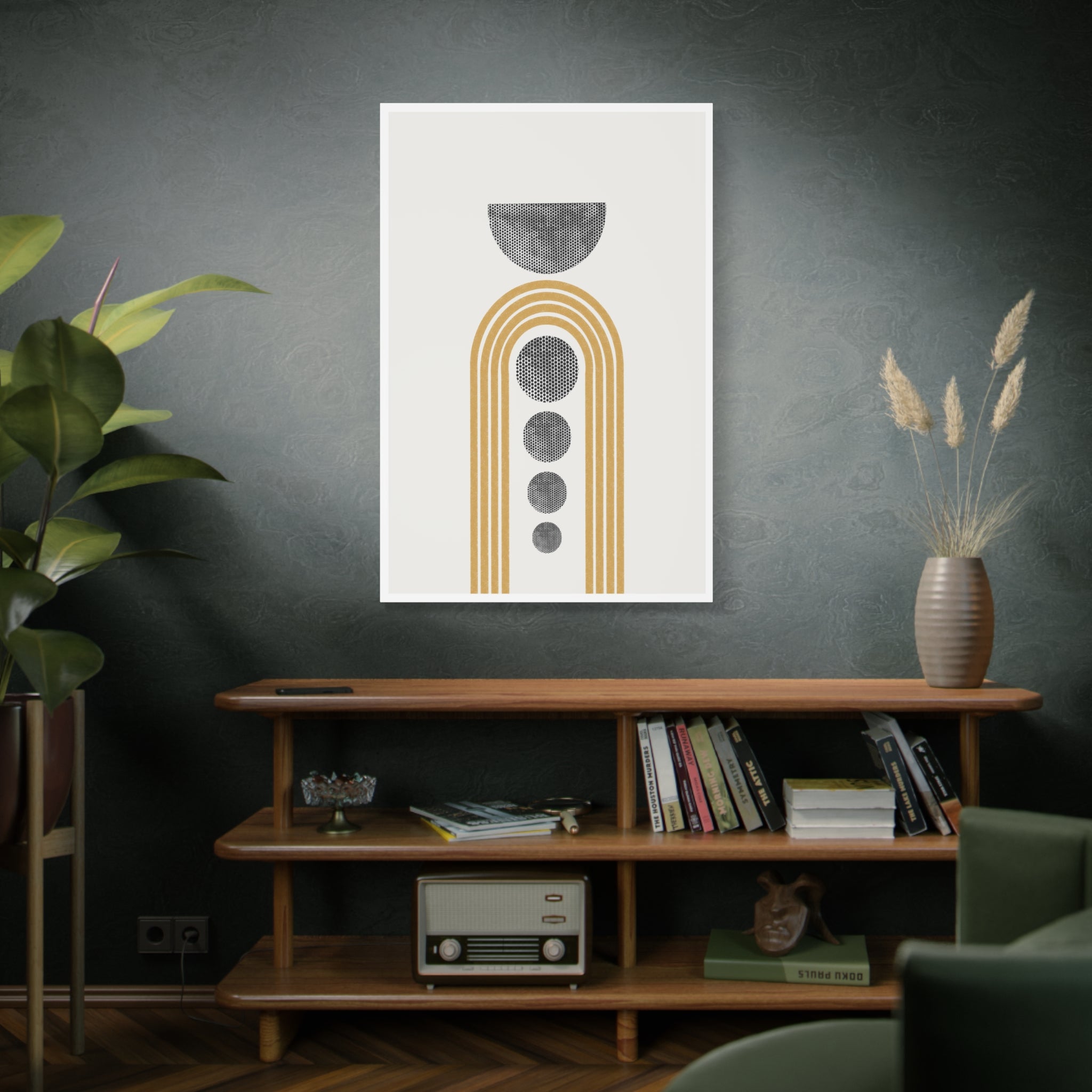 Golden Orbit Cascade - Canvas