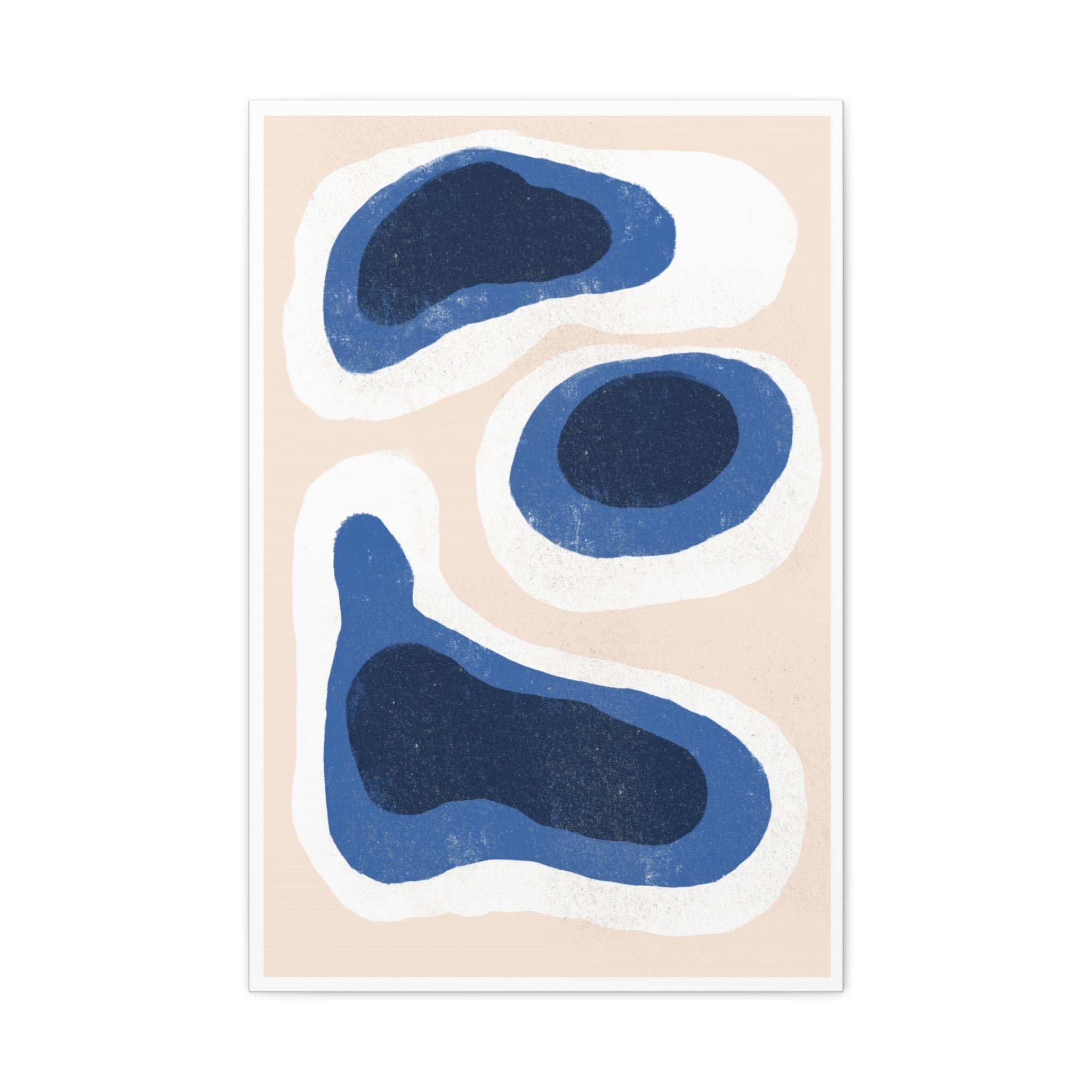 Indigo Tide Contours - Canvas