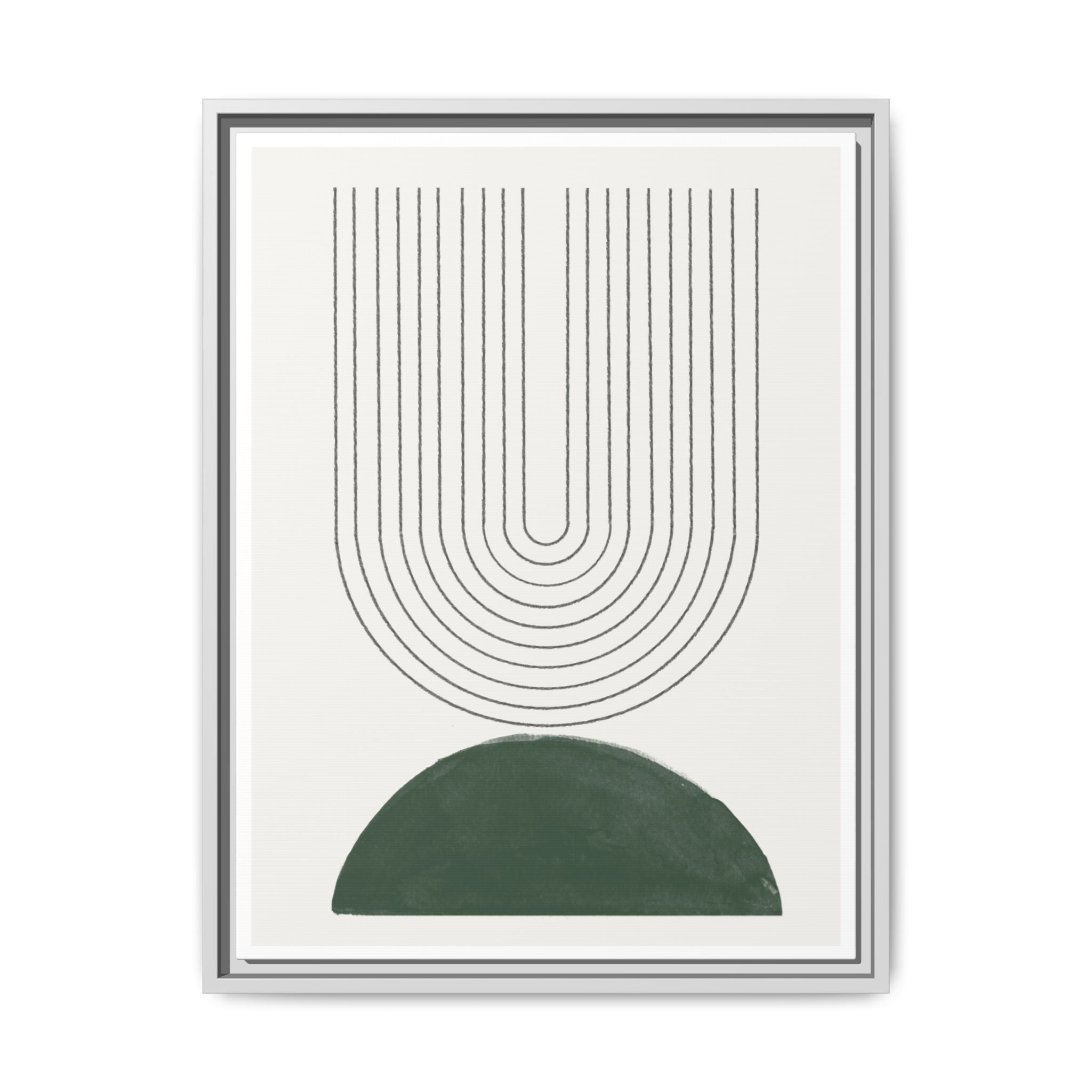 Emerald Echo Pathways - Framed