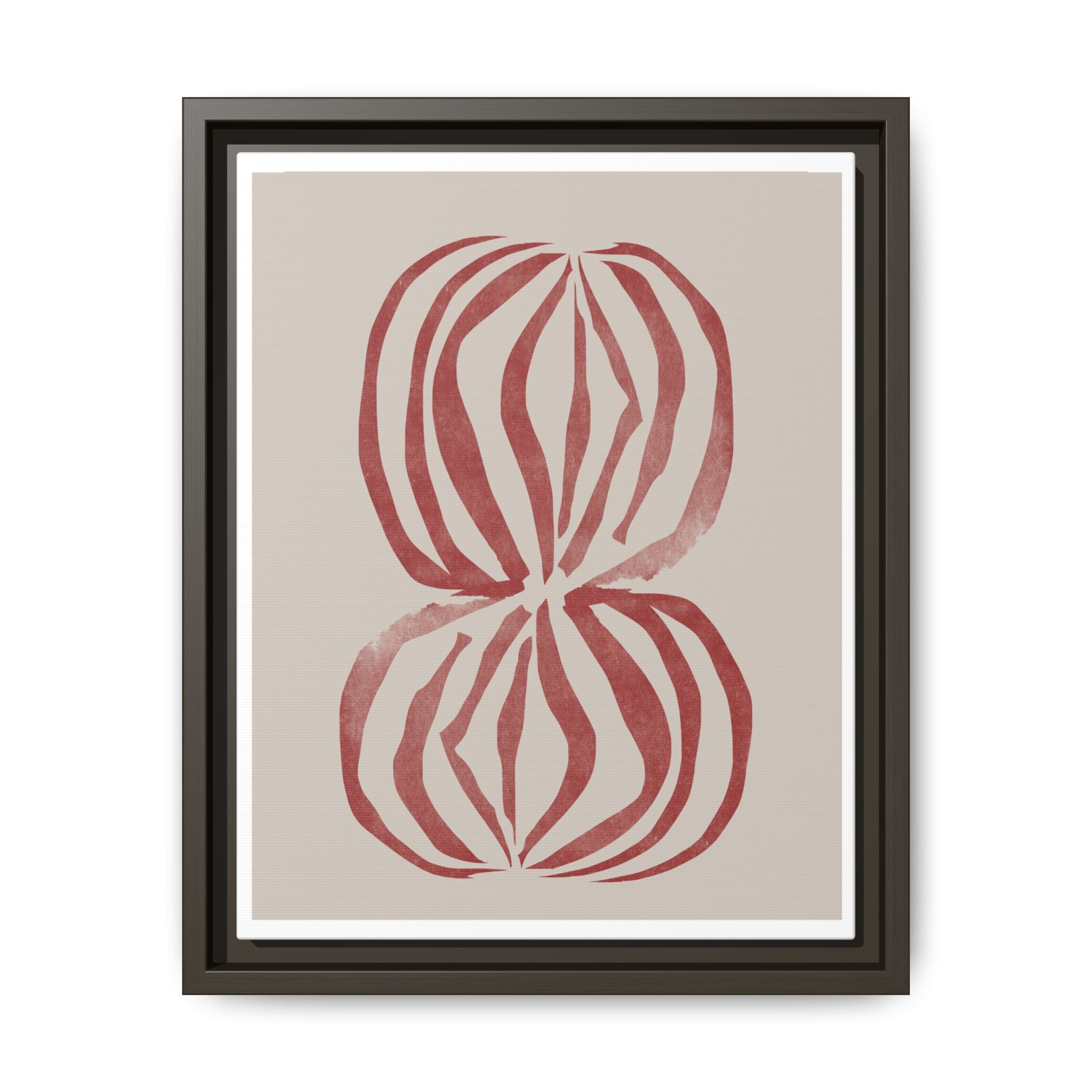 Crimson Petal Echoes - Framed