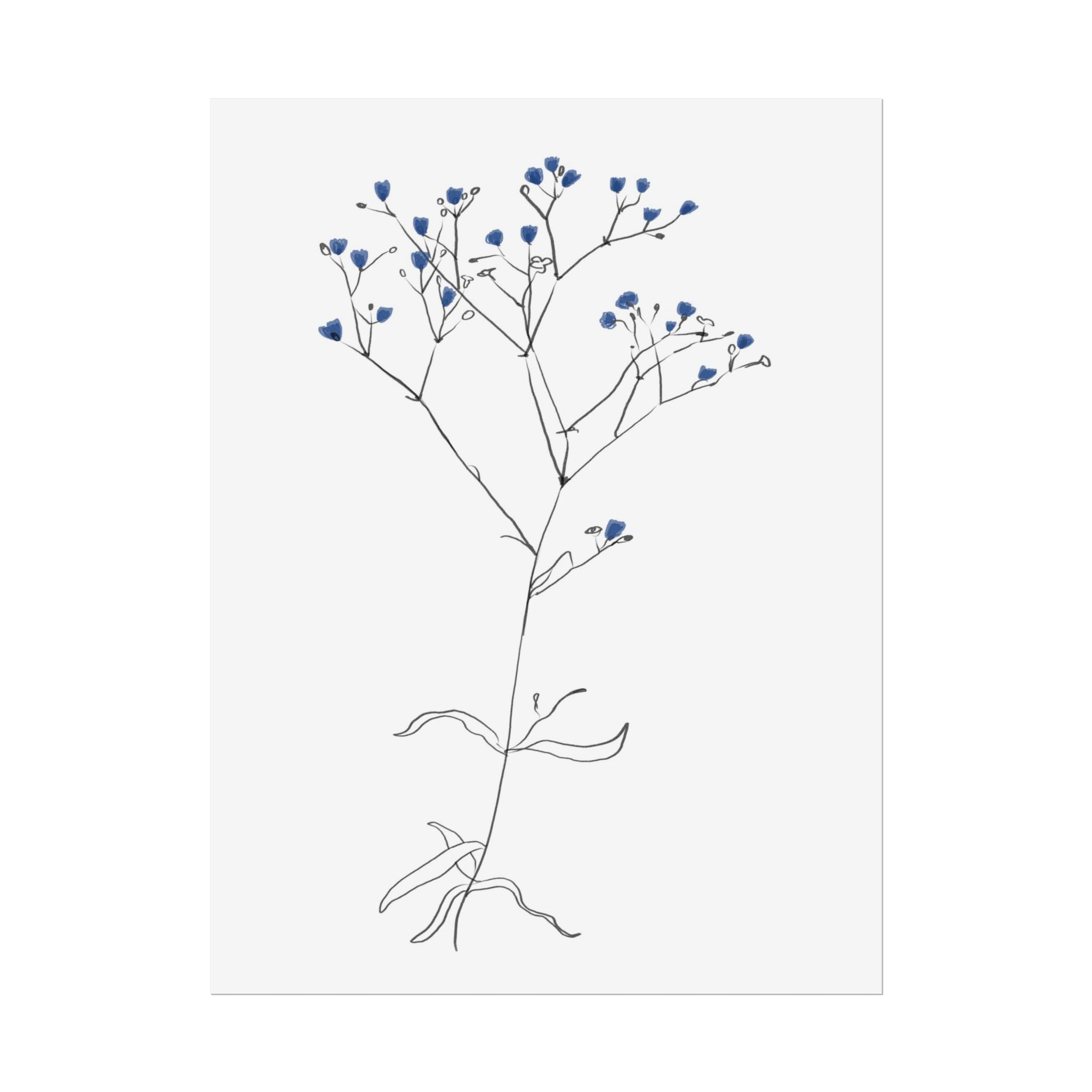 Blue Meadow Whisper - Poster